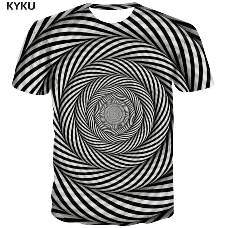 abstract t shirt Hip hop tshirt 3D personality Cool fun geometric colorful art art costume men