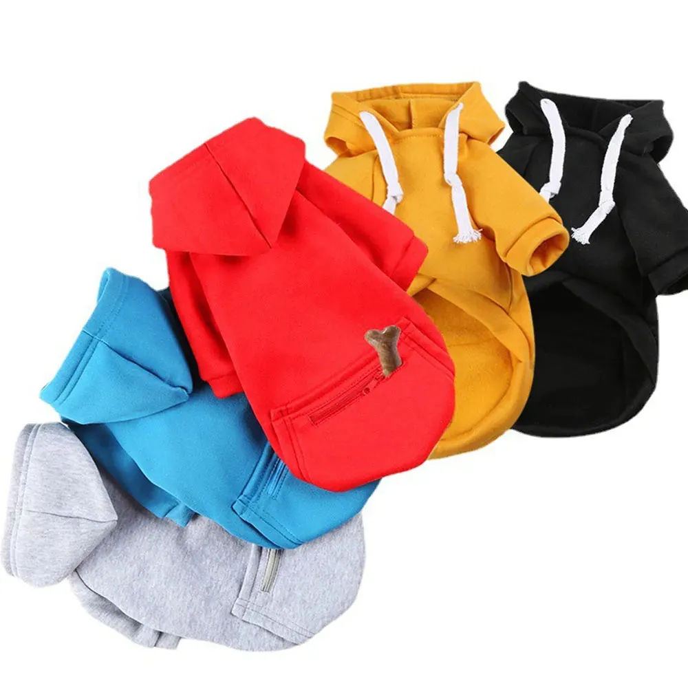 Active Canine Style: Sport Dog Hoodies for Medium and Large Dogs - Warm Fleece Sweatshirt with Hood and Pocket for Winter Pet Outfits