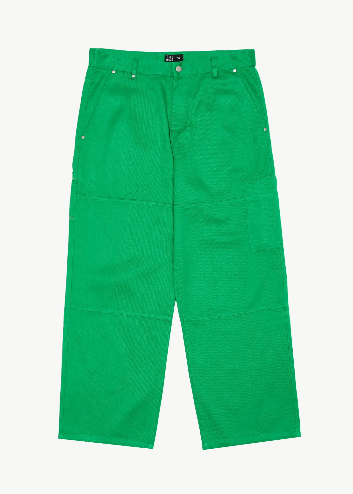 AFENDS Mens Sleepy Hollow Richmond - Twill Baggy Carpenter Pants - Forest