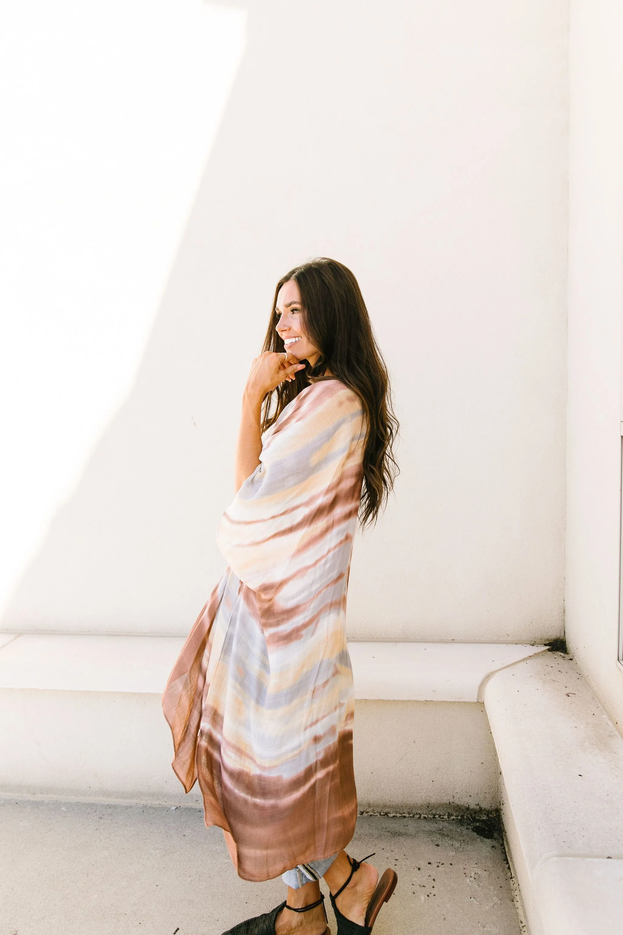 Afterglow Streaked Kimono