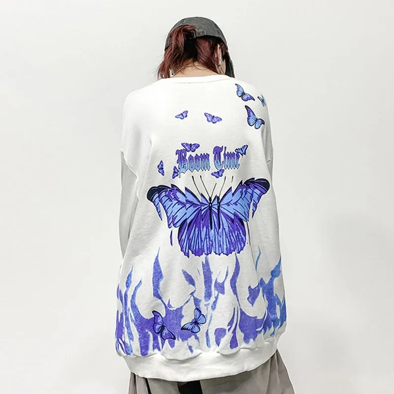 Aoi blue butterfly hoodie