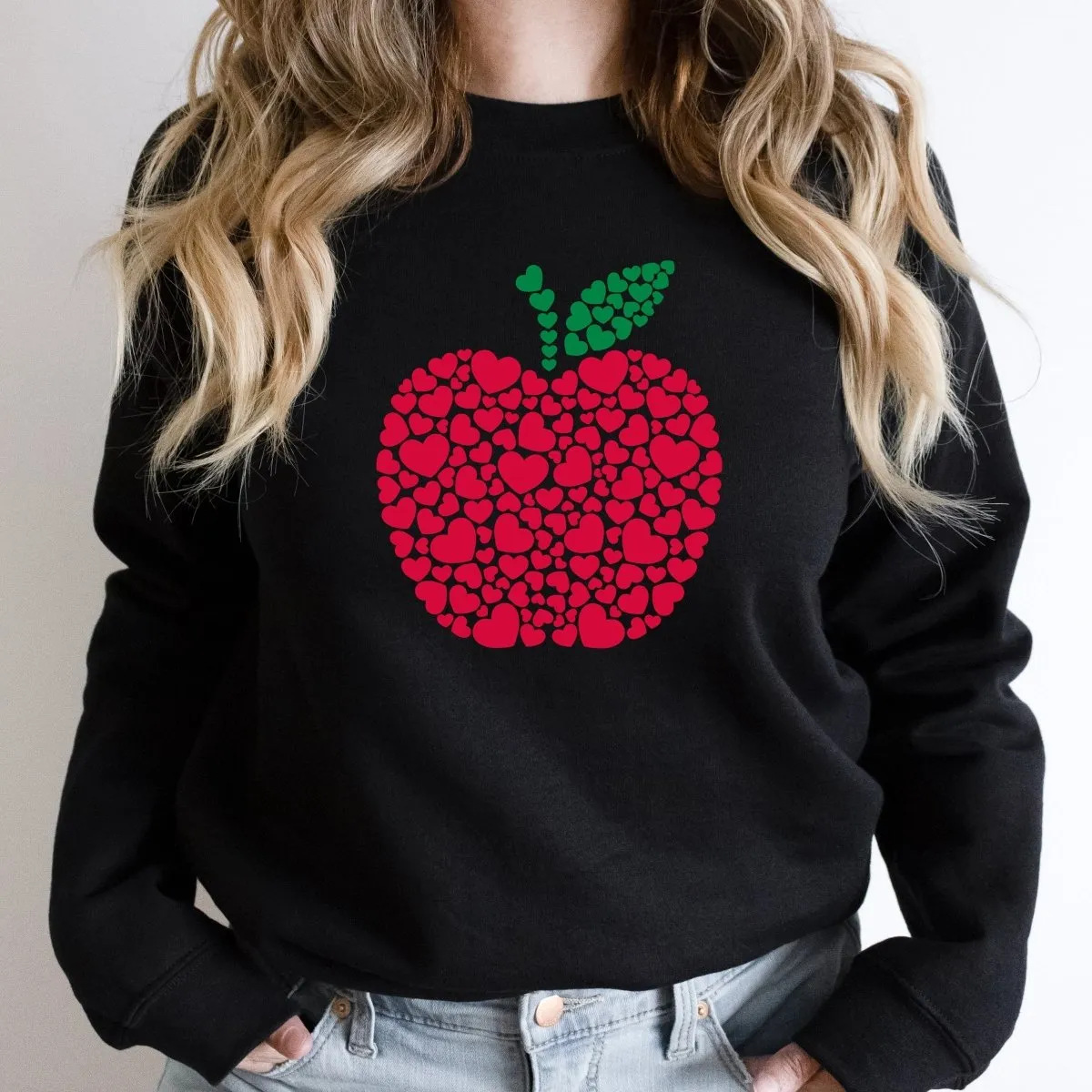 Apple of Hearts Wholesale Crewneck Sweatshirt