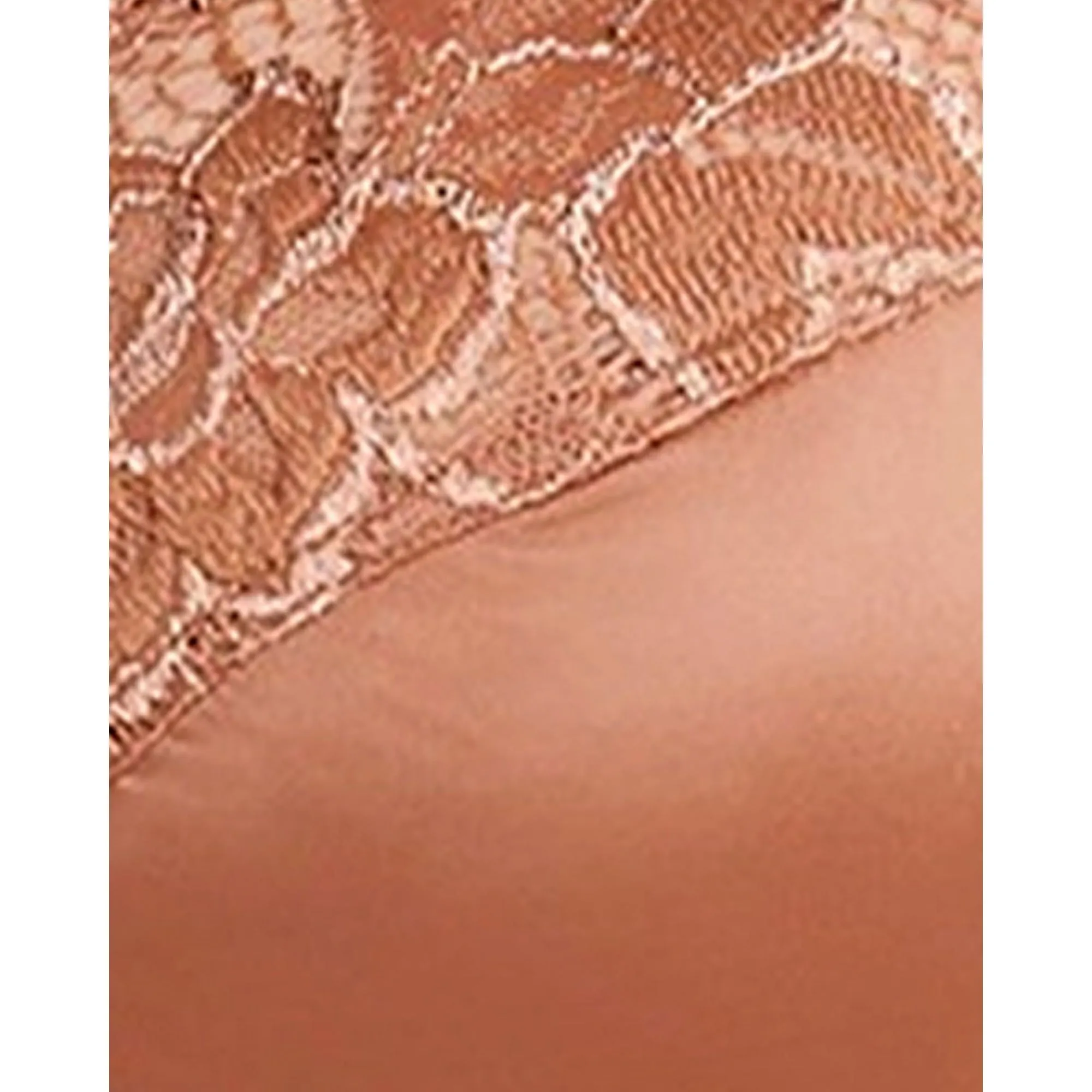 Arum Gloss Wired Half Cup Longline Bra with Lace-Mocha Mousse