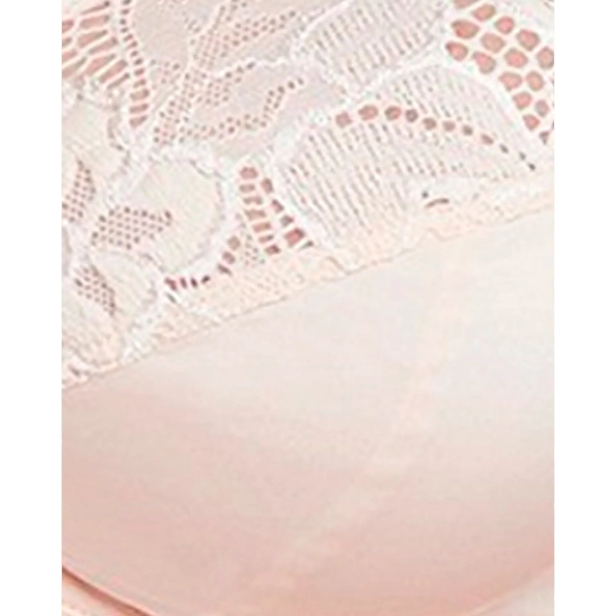 Arum Gloss Wired Half Cup Longline Bra with Lace-Powder Ivory