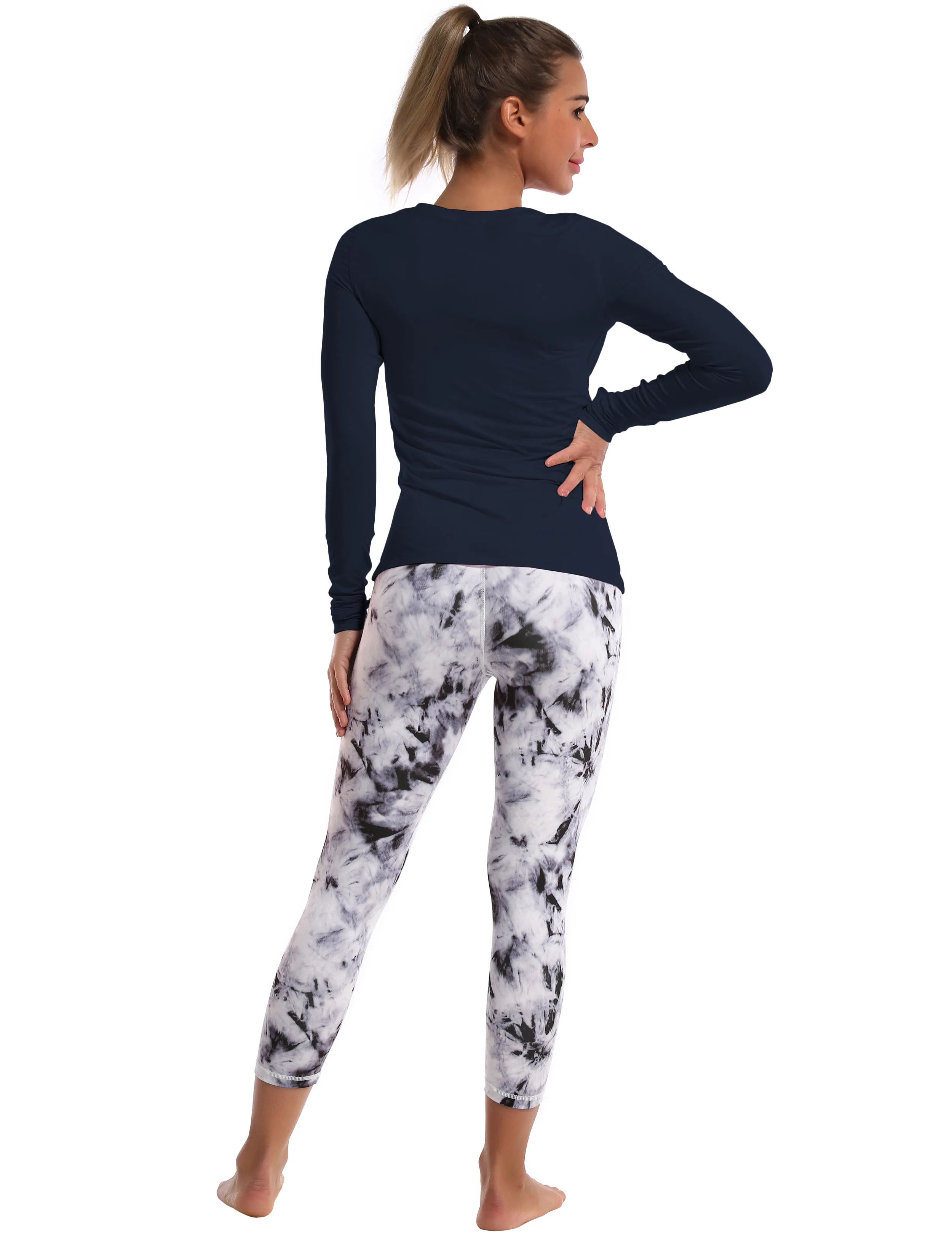 Athlete Long Sleeve Tops darknavy_yoga