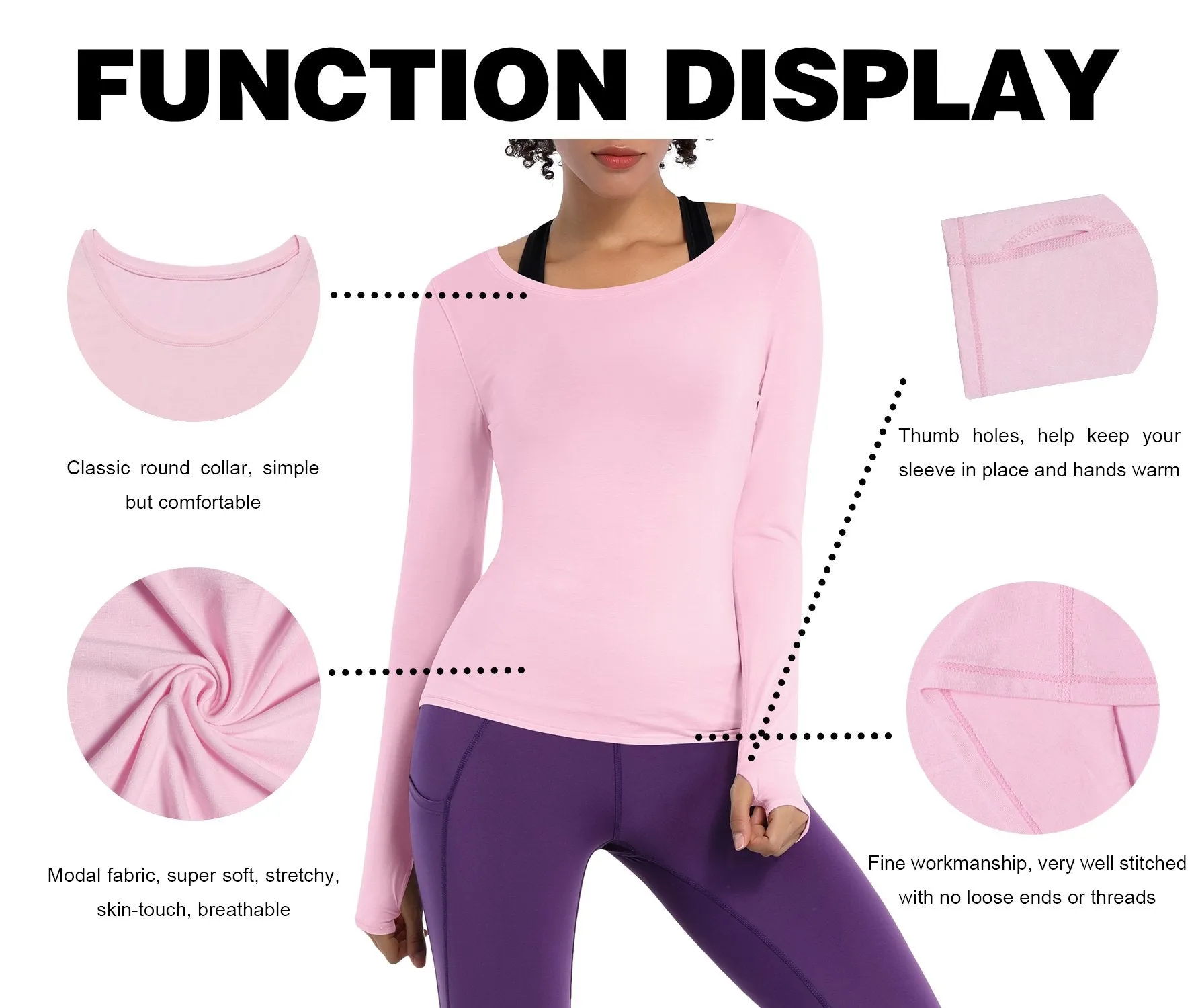 Athlete Long Sleeve Tops lightpink ins_Pilates