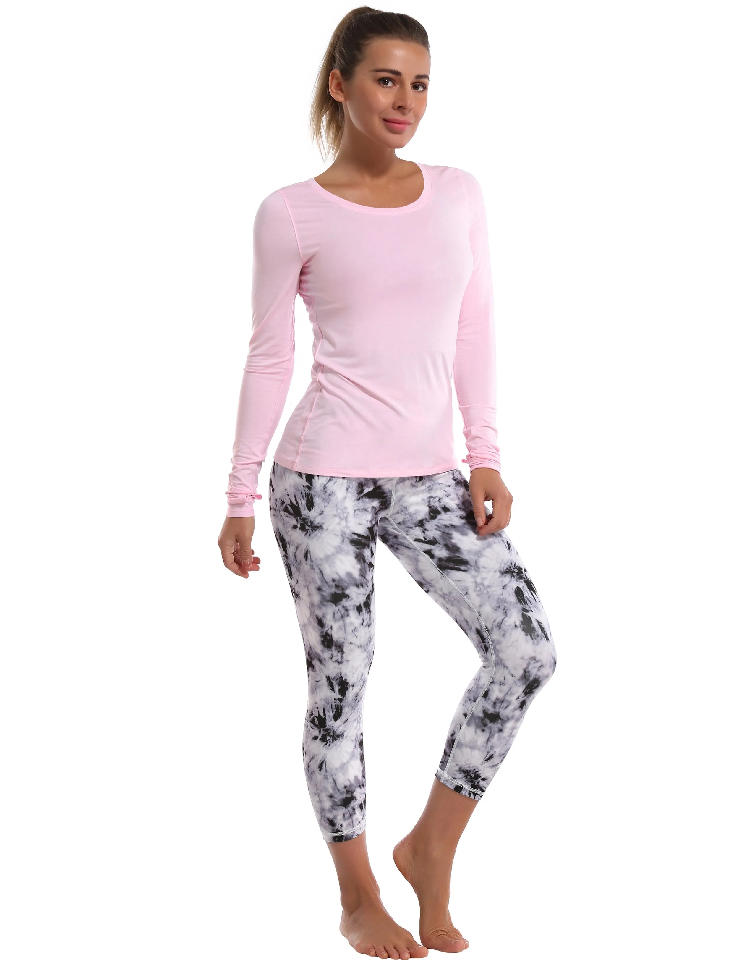 Athlete Long Sleeve Tops lightpink ins_Pilates