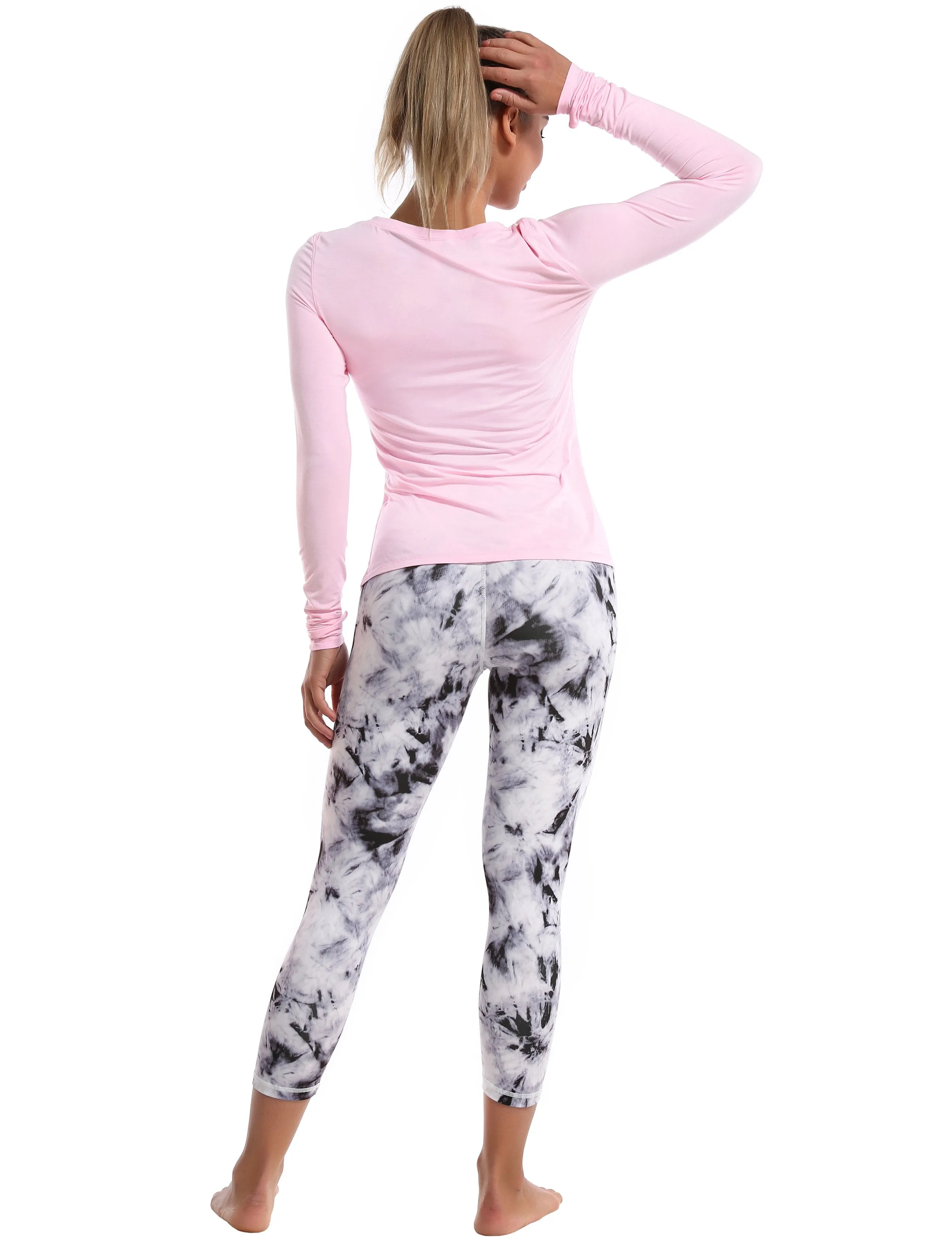 Athlete Long Sleeve Tops lightpink ins_Pilates