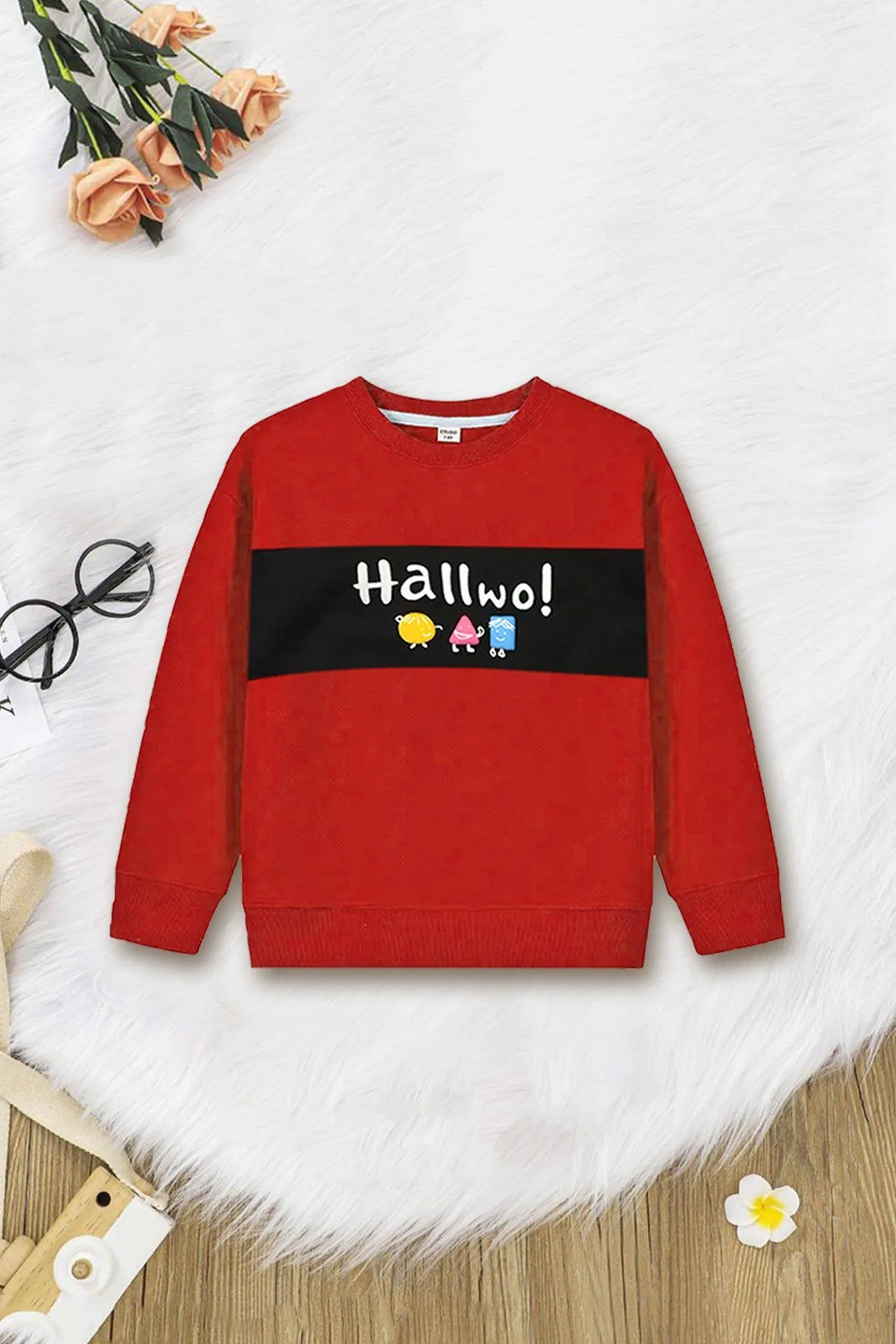 Boys Red Hallwo Sweatshirt