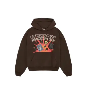 Broken Planet Out Of Service Hoodie Brown