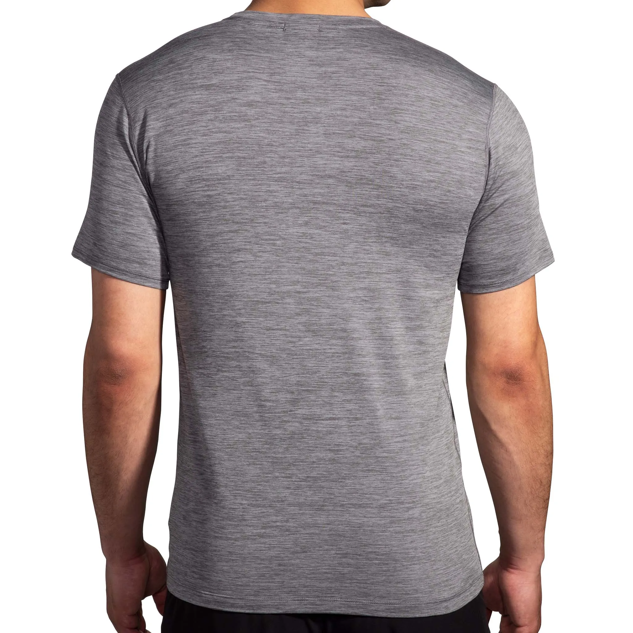 Brooks | Men's Luxe Short Sleeve - Heather Charcoal