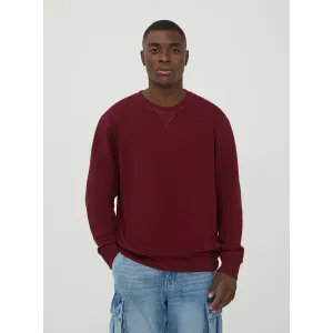 Burgundy Basic Regular Fit Sweatshirt