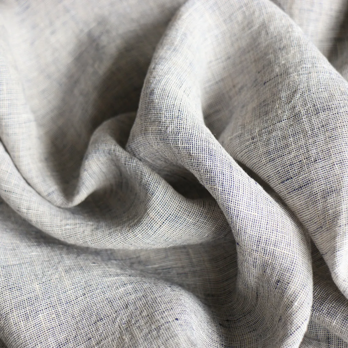 Caicos Blue Vintage Washed Linen