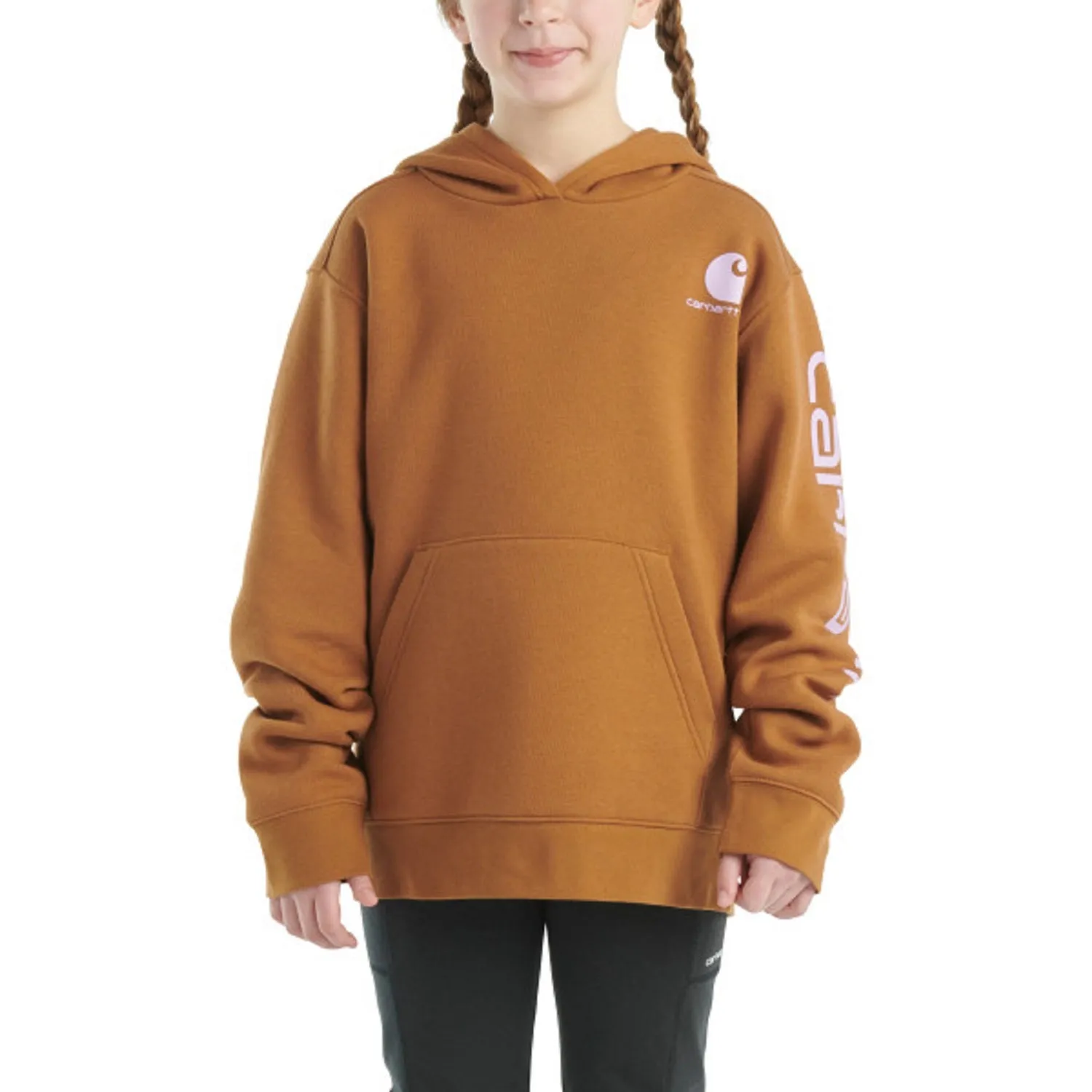 Carhartt Girls' Logo Graphic Hooded Sweatshirt