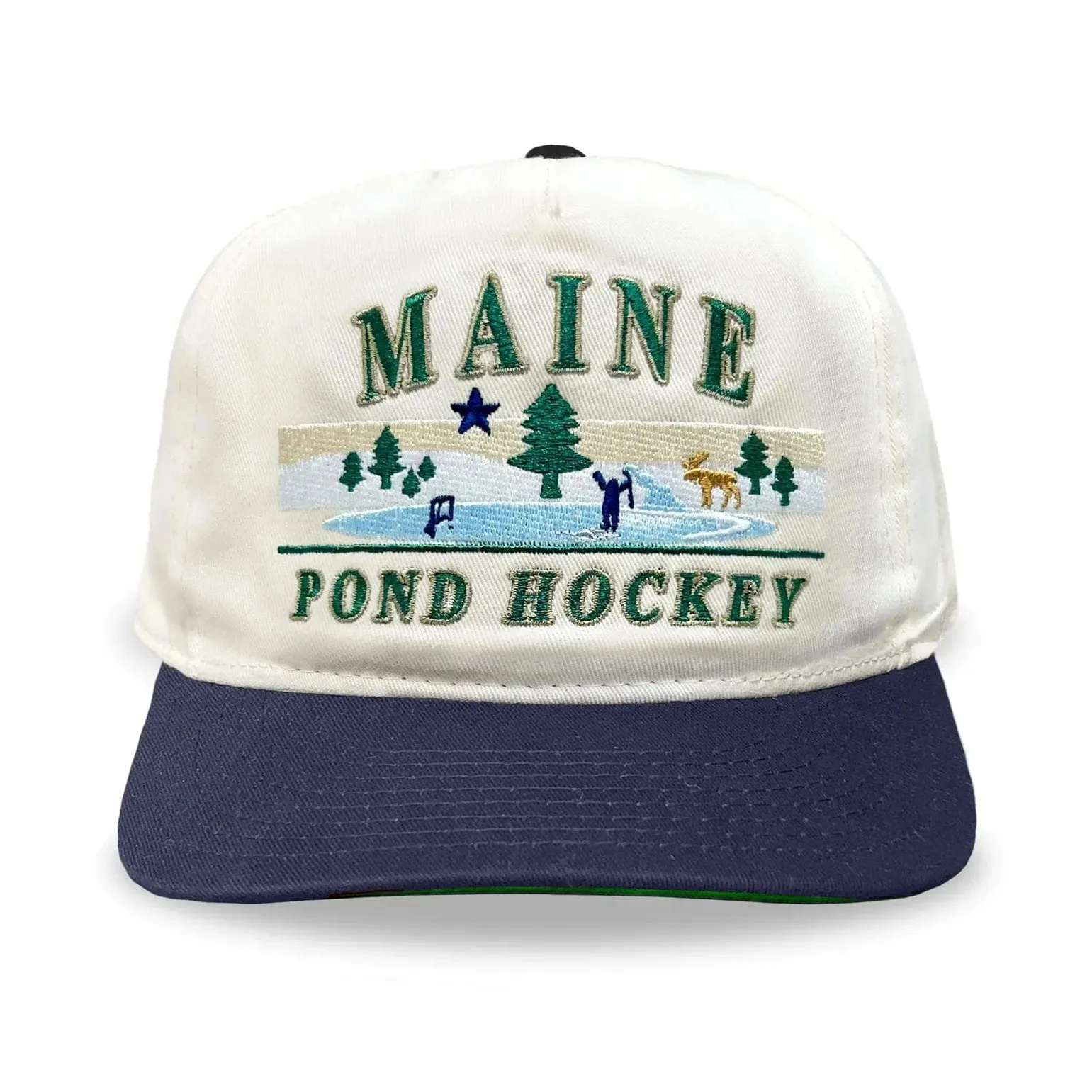 Celly Hockey Maine Pond Hockey Snapback Hat - Cream