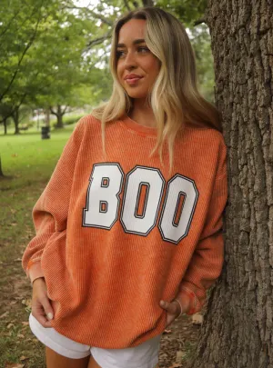 charlie southern: boo corded crew sweatshirt