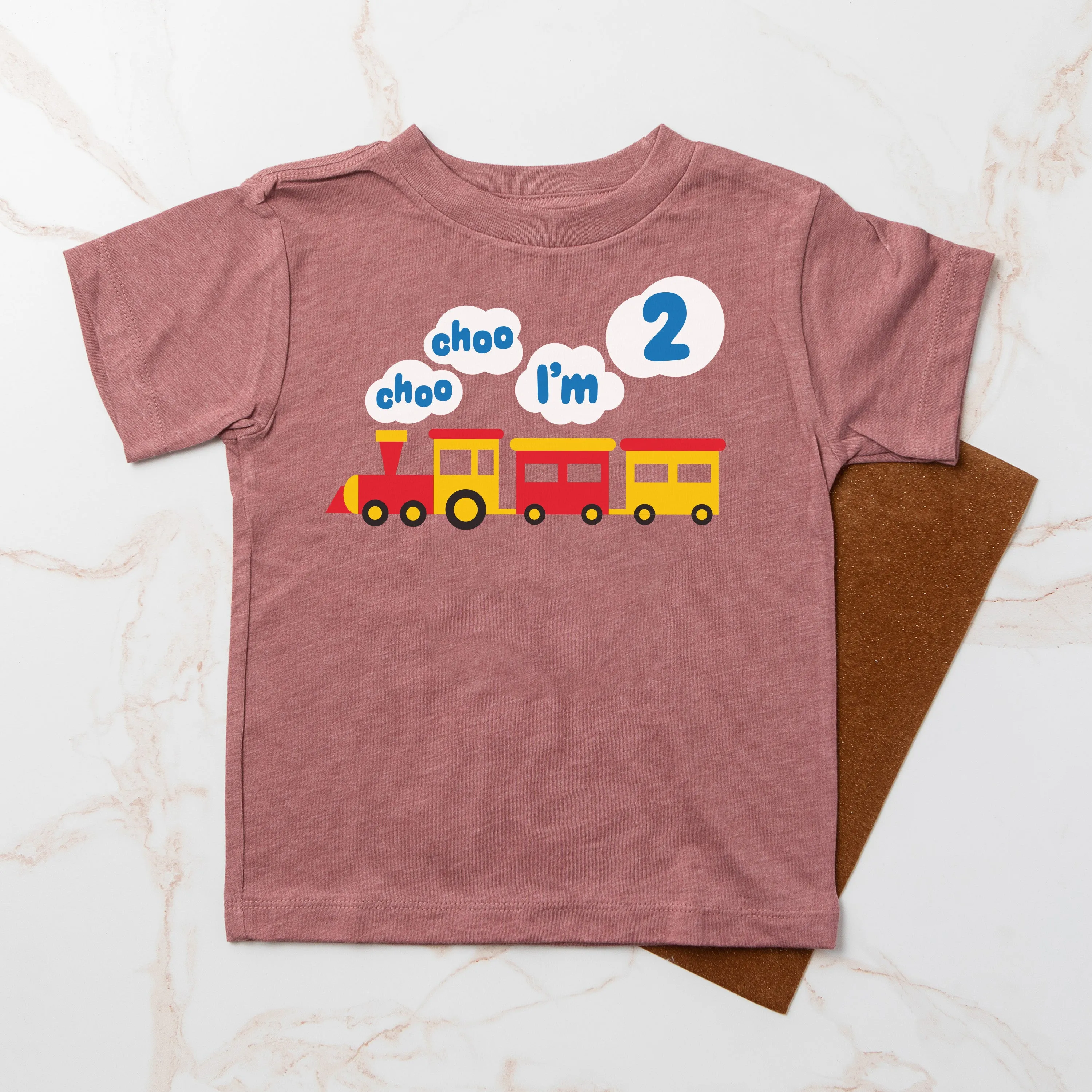 Choo Choo I'm 2 Personalized 2nd Birthday T-shirt