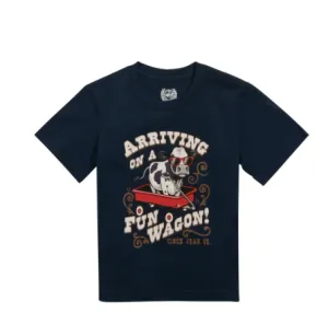 Cinch Infant Boy's Navy Arriving on a Fun Wagon! Logo Graphic T-Shirt MTK7672057