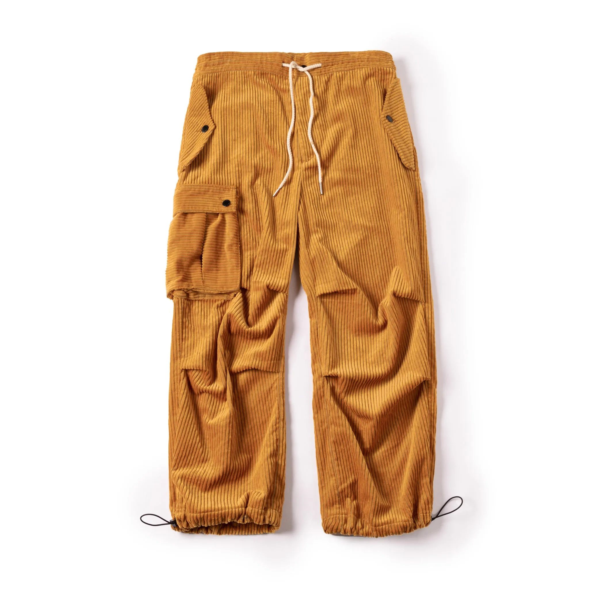 Corduroy Cargo Pants - Vibrant Contrast Wide Wale