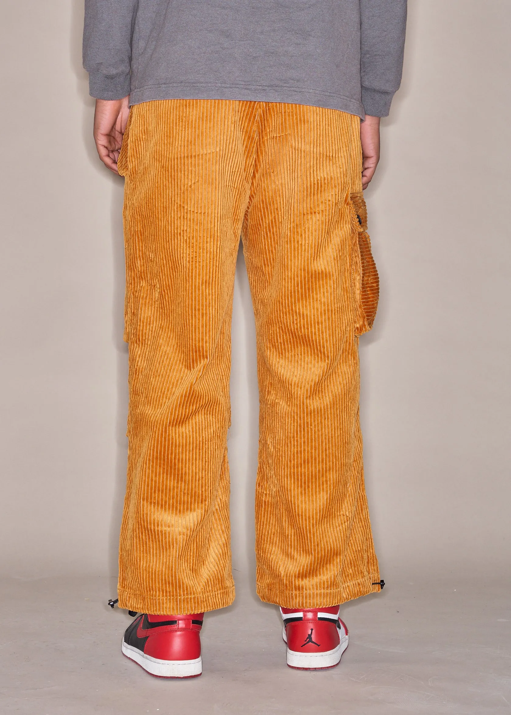 Corduroy Cargo Pants - Vibrant Contrast Wide Wale