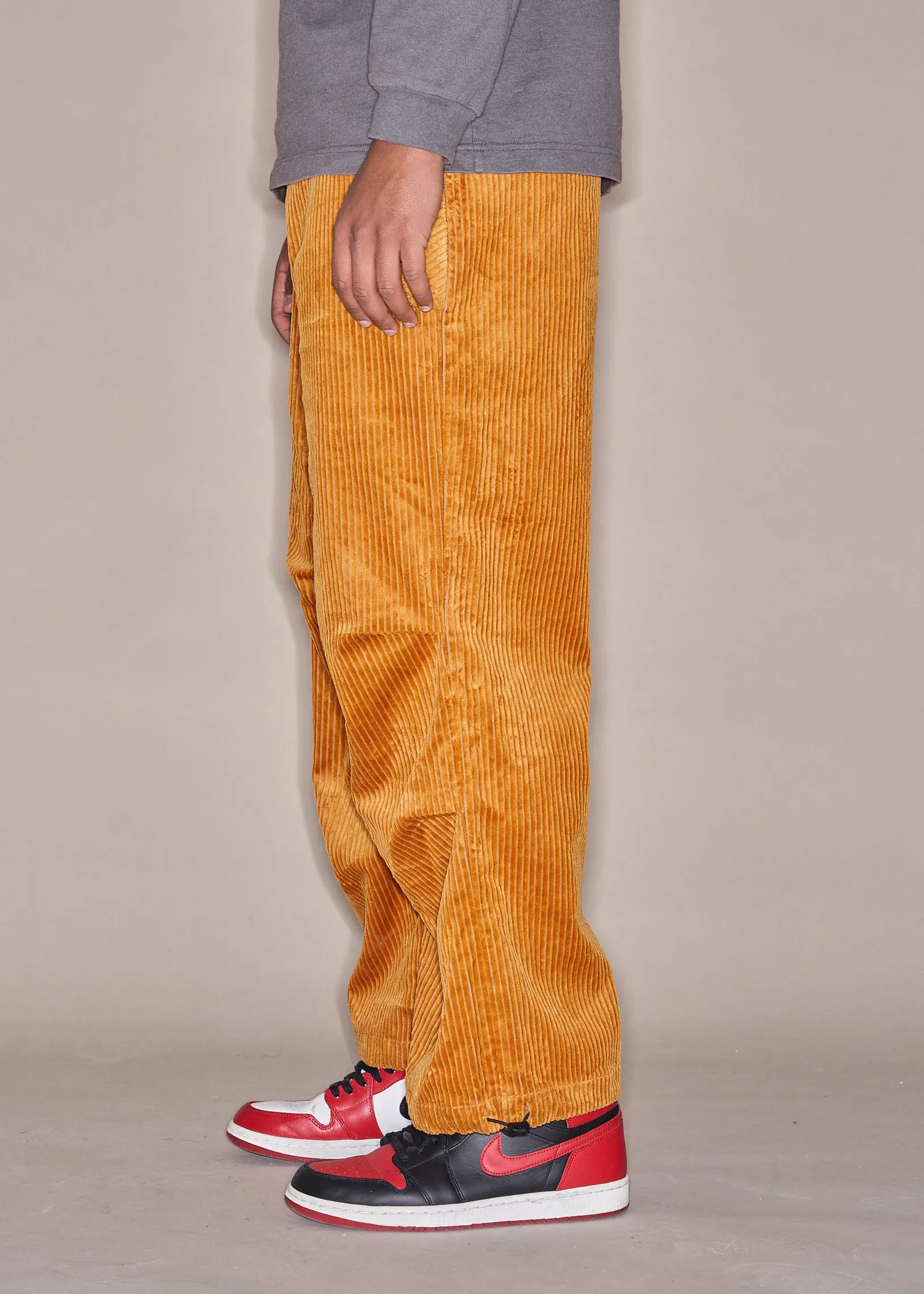 Corduroy Cargo Pants - Vibrant Contrast Wide Wale