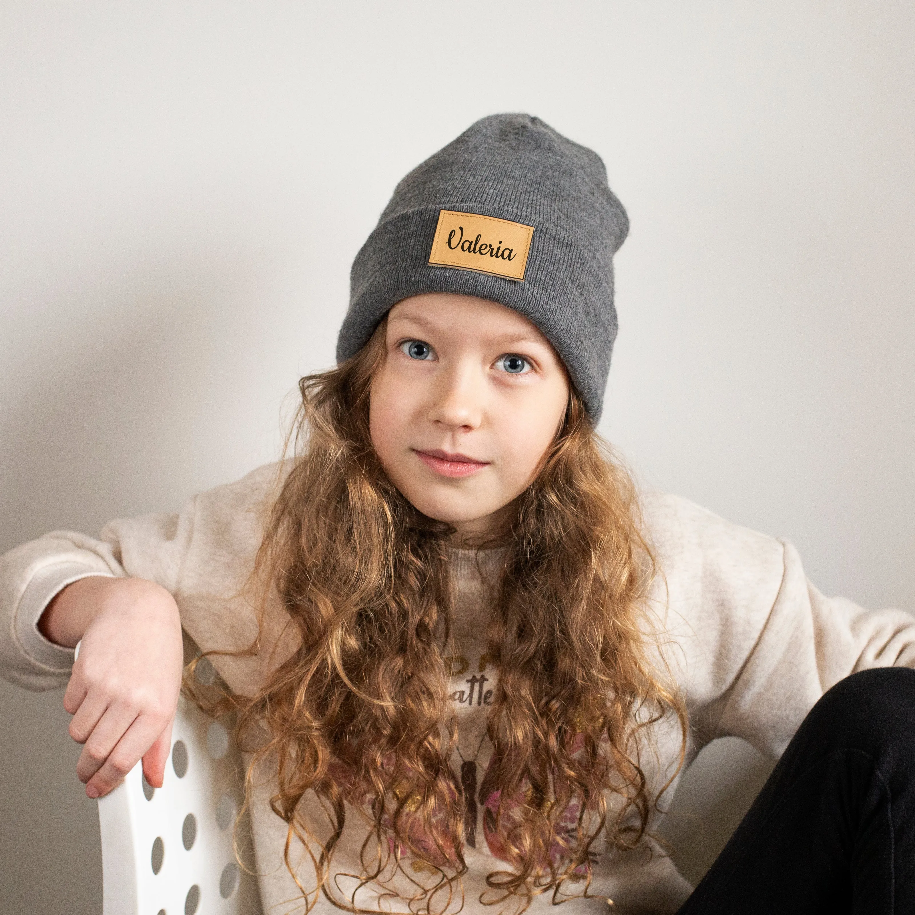 Custom Name Kids Hat, Signature Cursive Toque