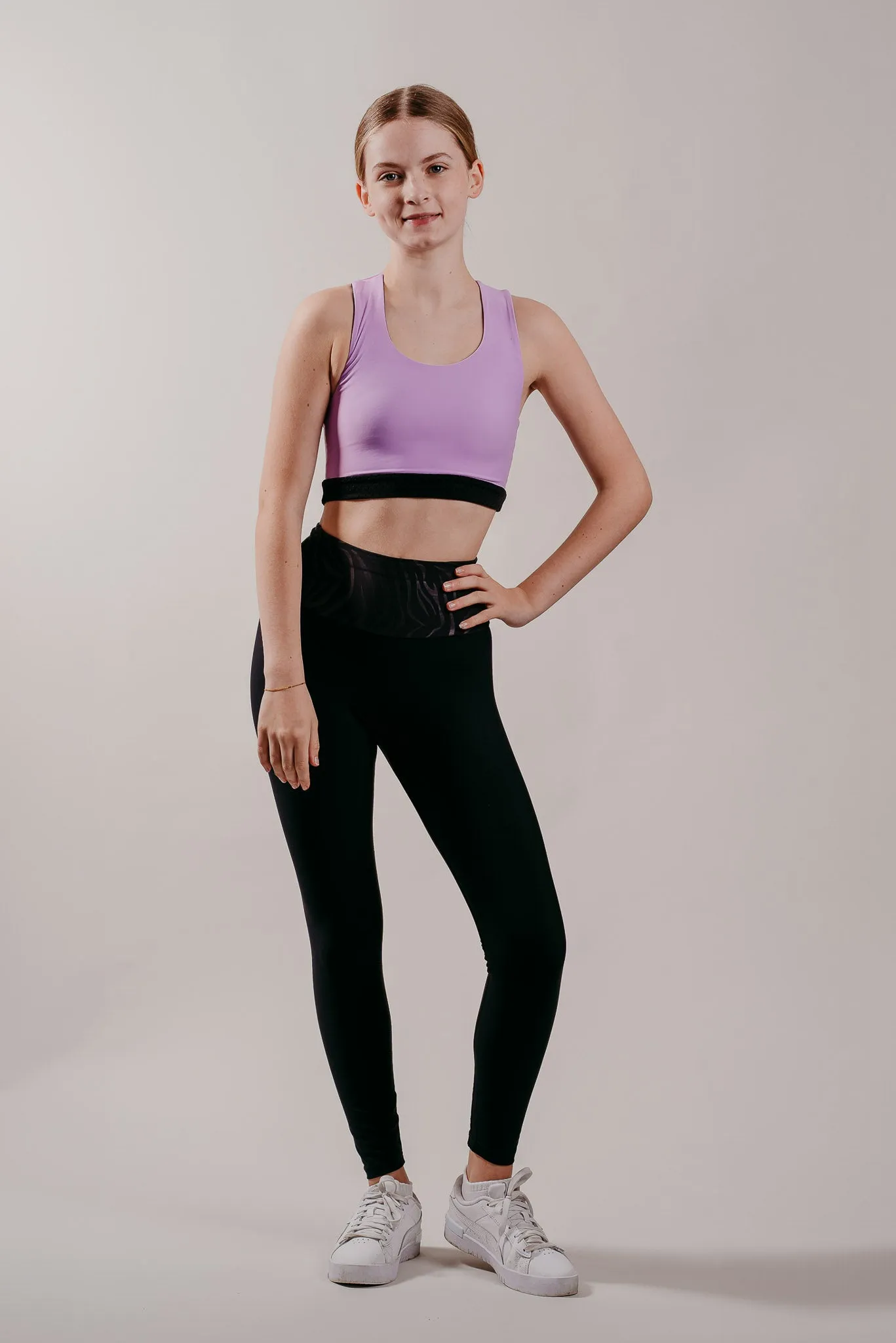 Fierce X Crop Top in Amethyst