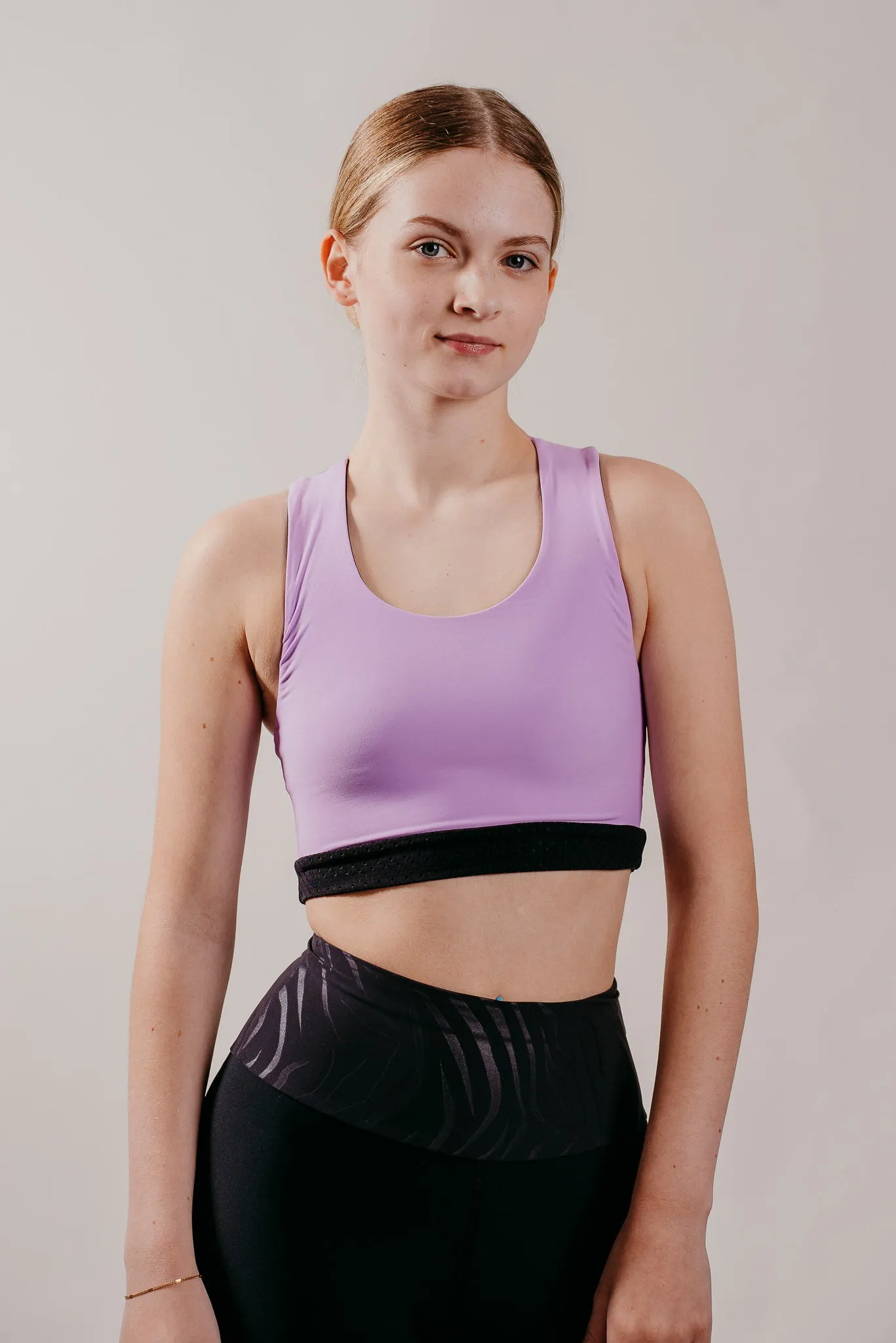 Fierce X Crop Top in Amethyst