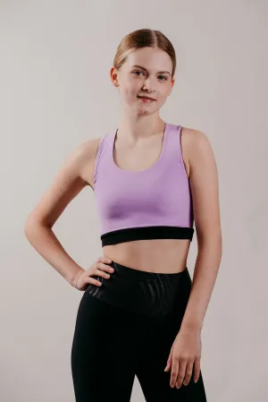 Fierce X Crop Top in Amethyst