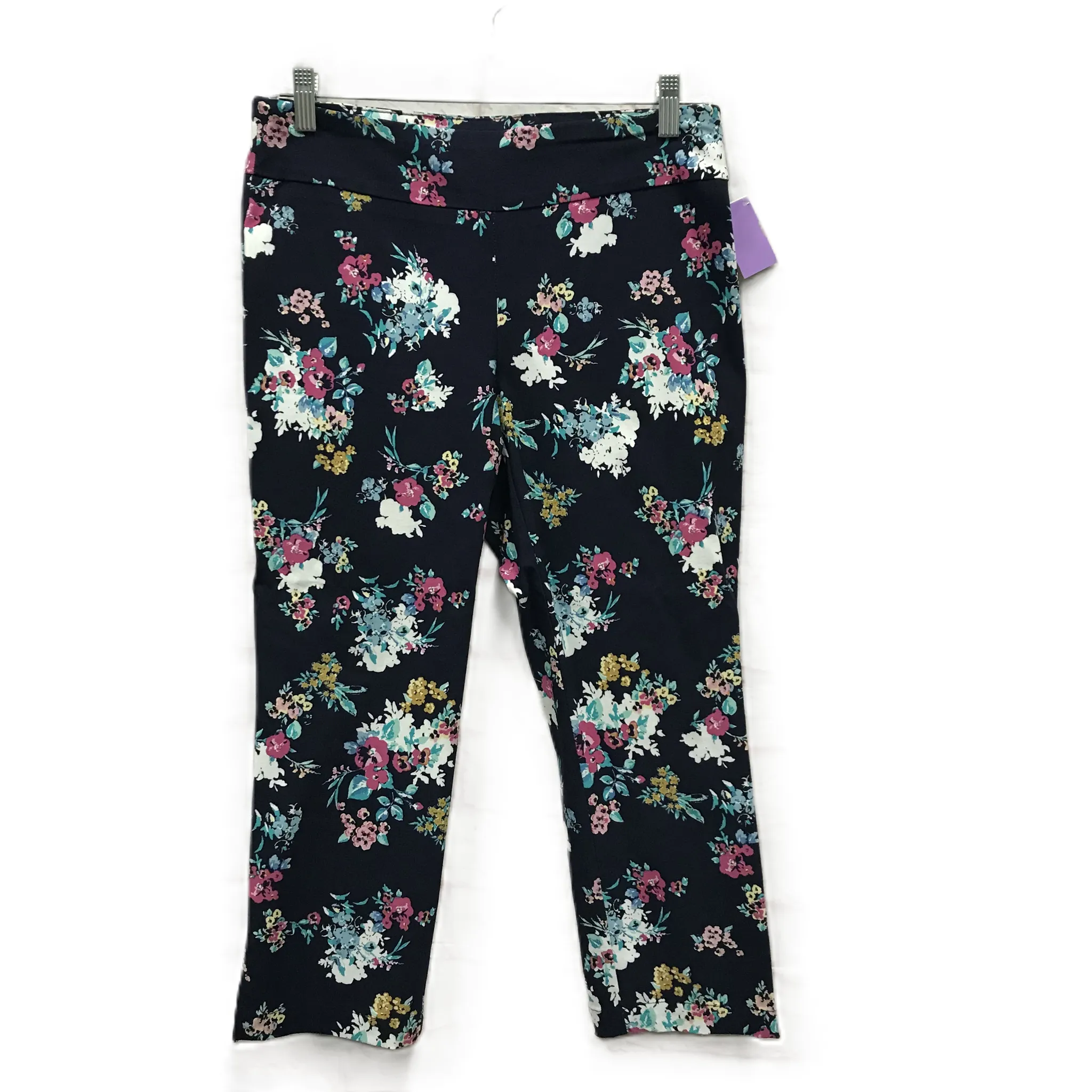 Floral Print Pants Cropped By Van Heusen, Size: 6