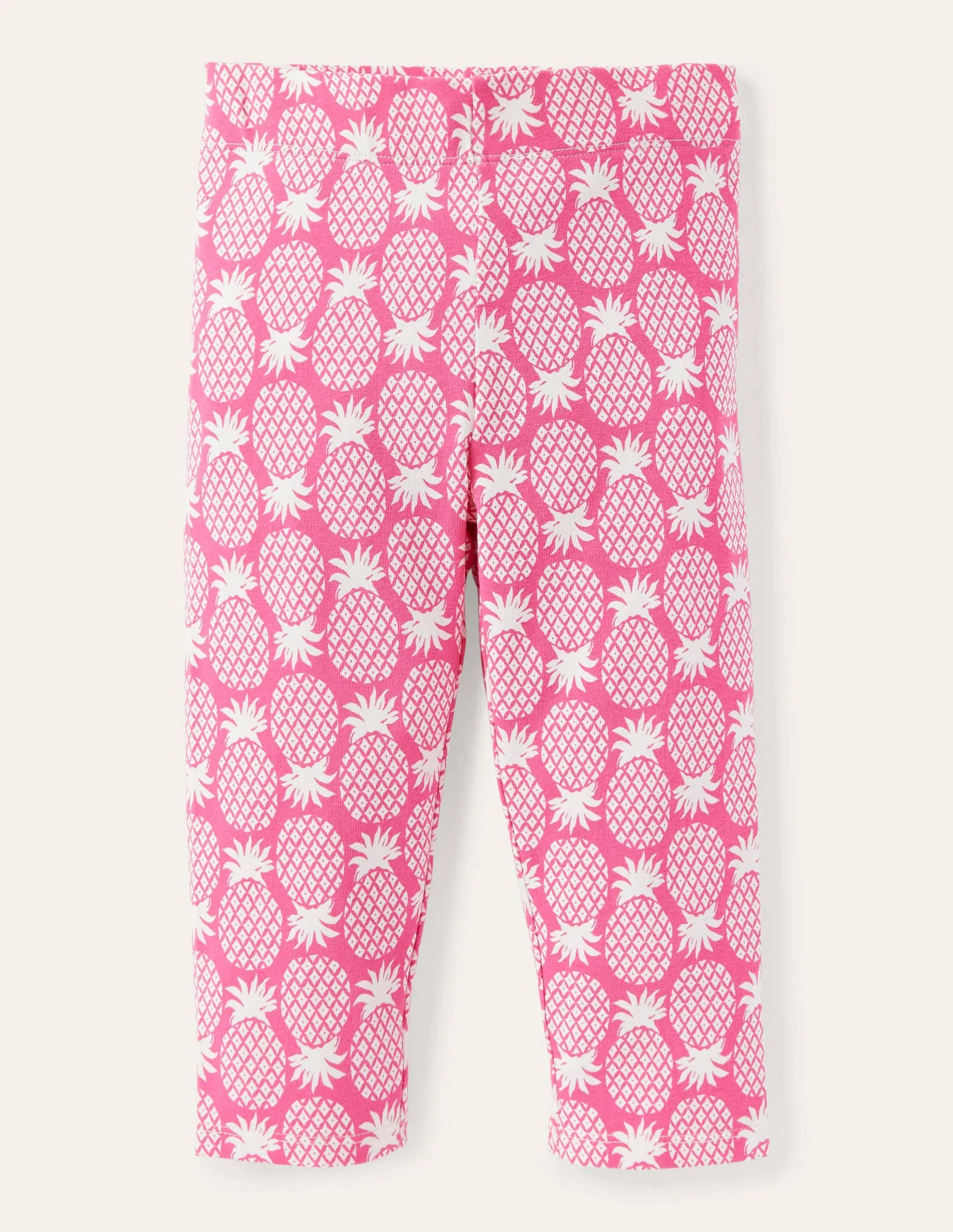 Fun Cropped Leggings-Party Pink Pineapple Geo