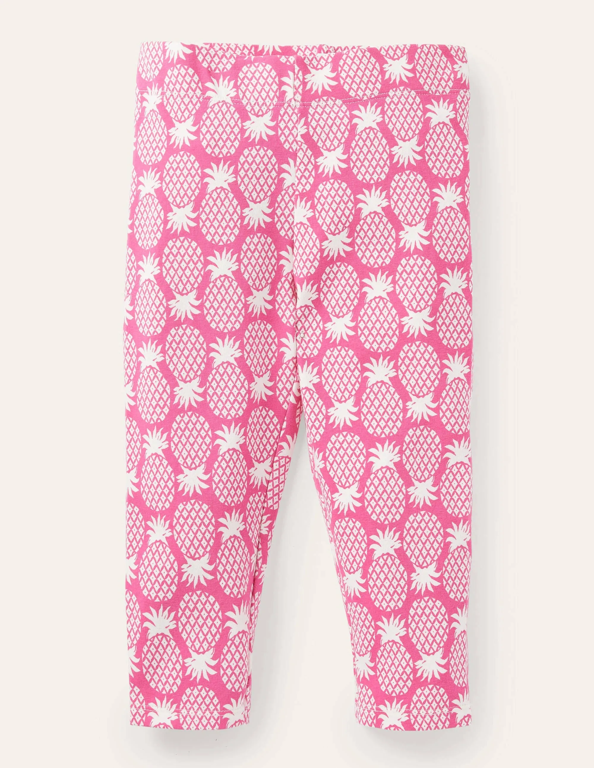 Fun Cropped Leggings-Party Pink Pineapple Geo