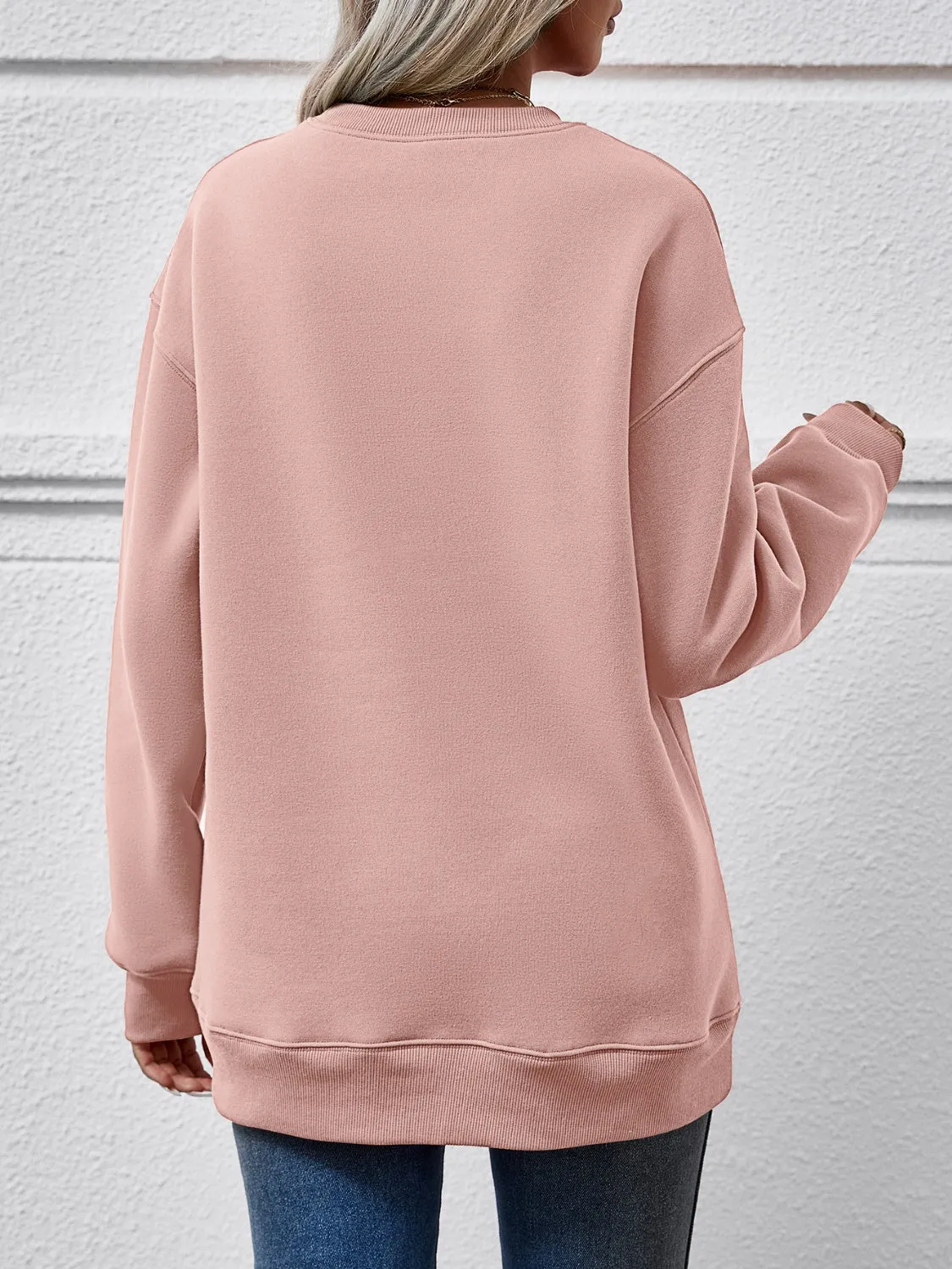 Graphic Farm Fresh Dropped Shoulder Sweatshirt