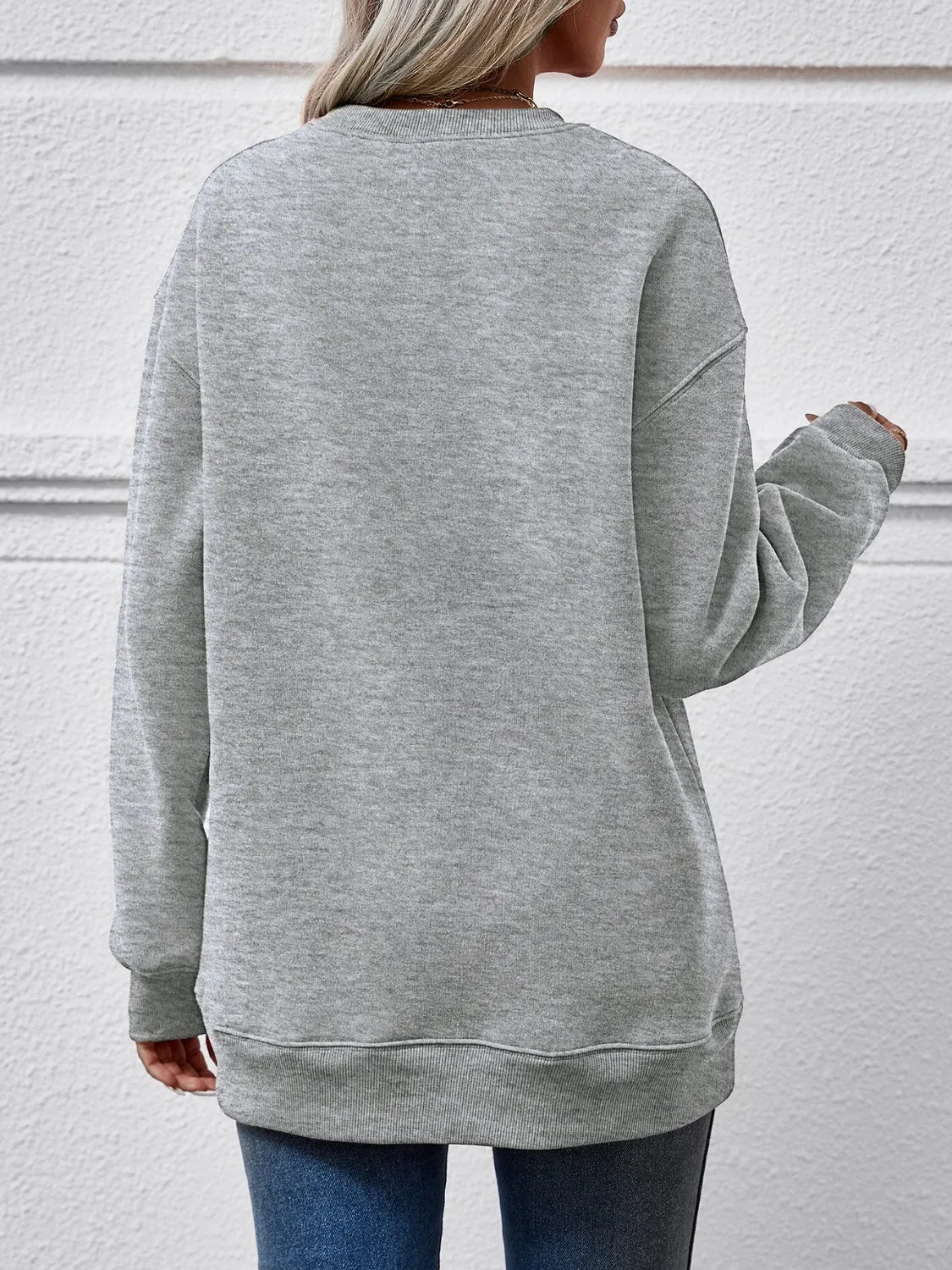 Graphic Farm Fresh Dropped Shoulder Sweatshirt