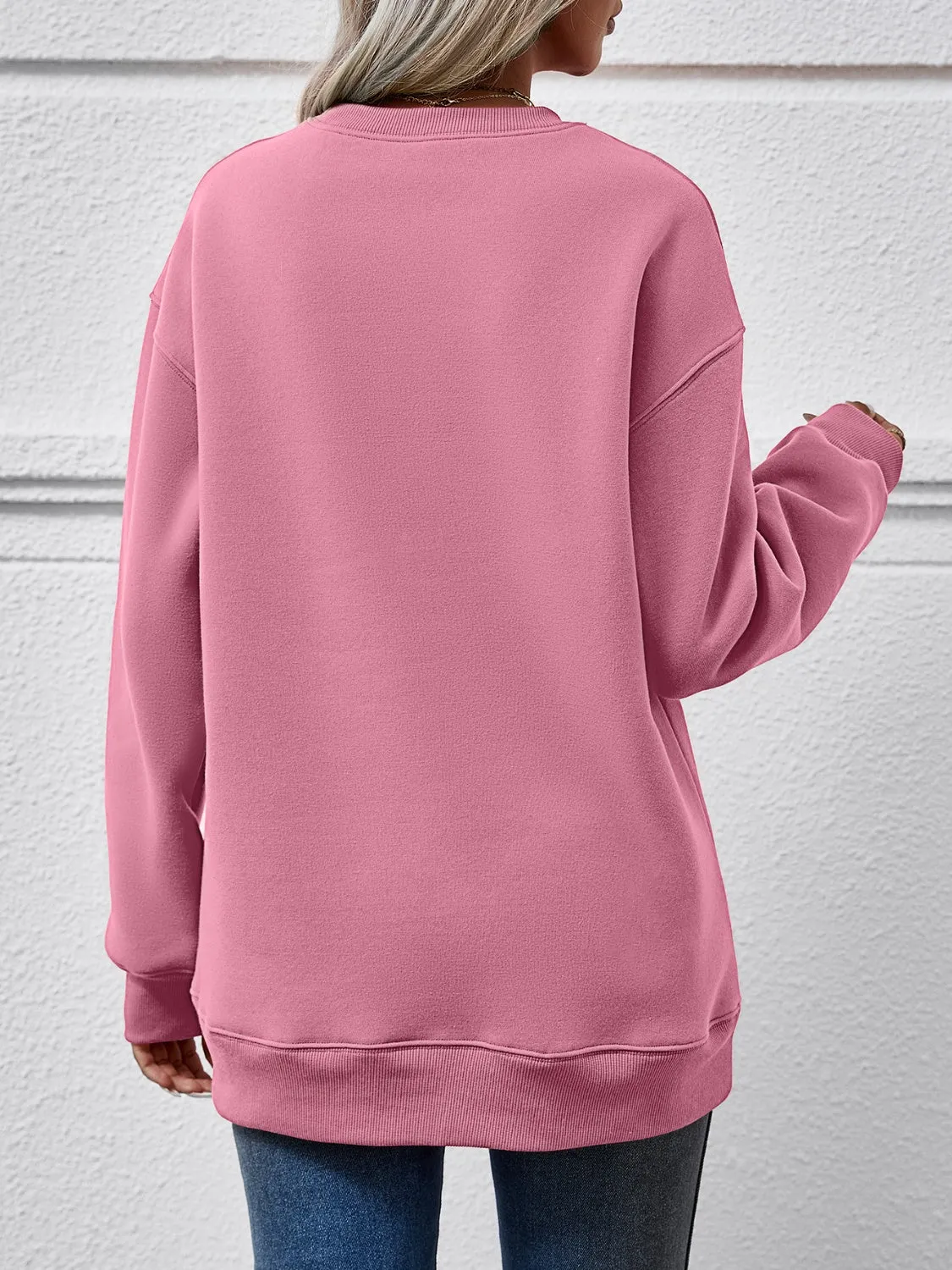 Graphic Farm Fresh Dropped Shoulder Sweatshirt