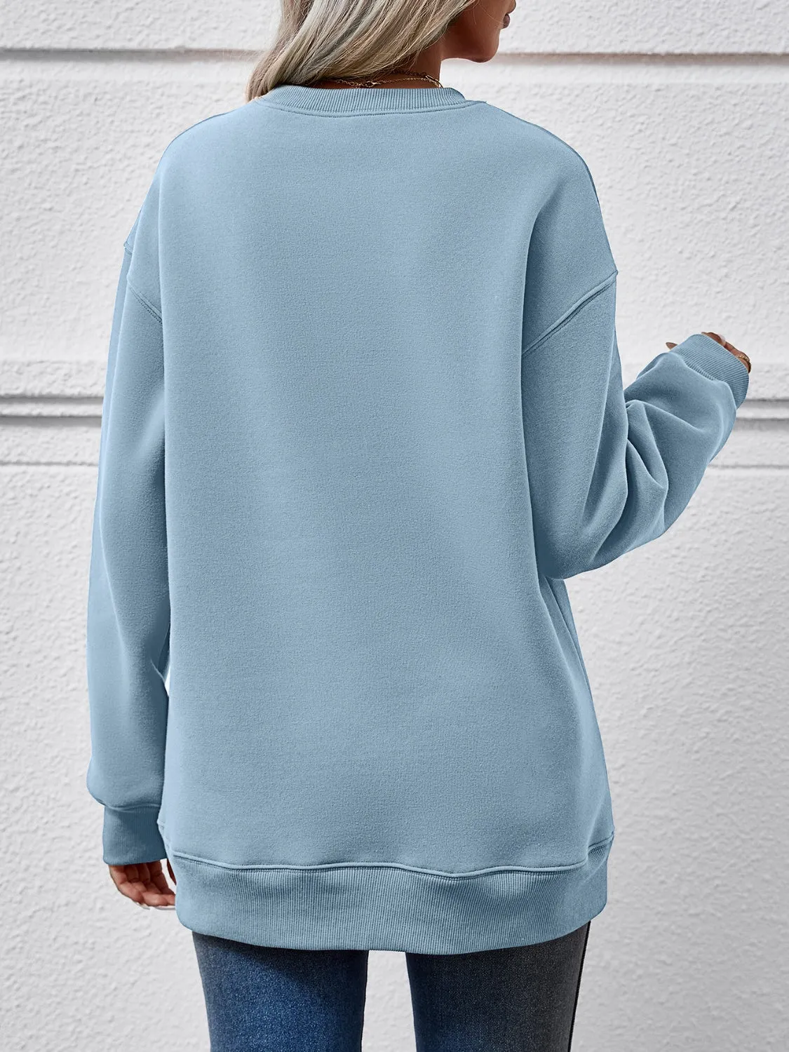 Graphic Farm Fresh Dropped Shoulder Sweatshirt