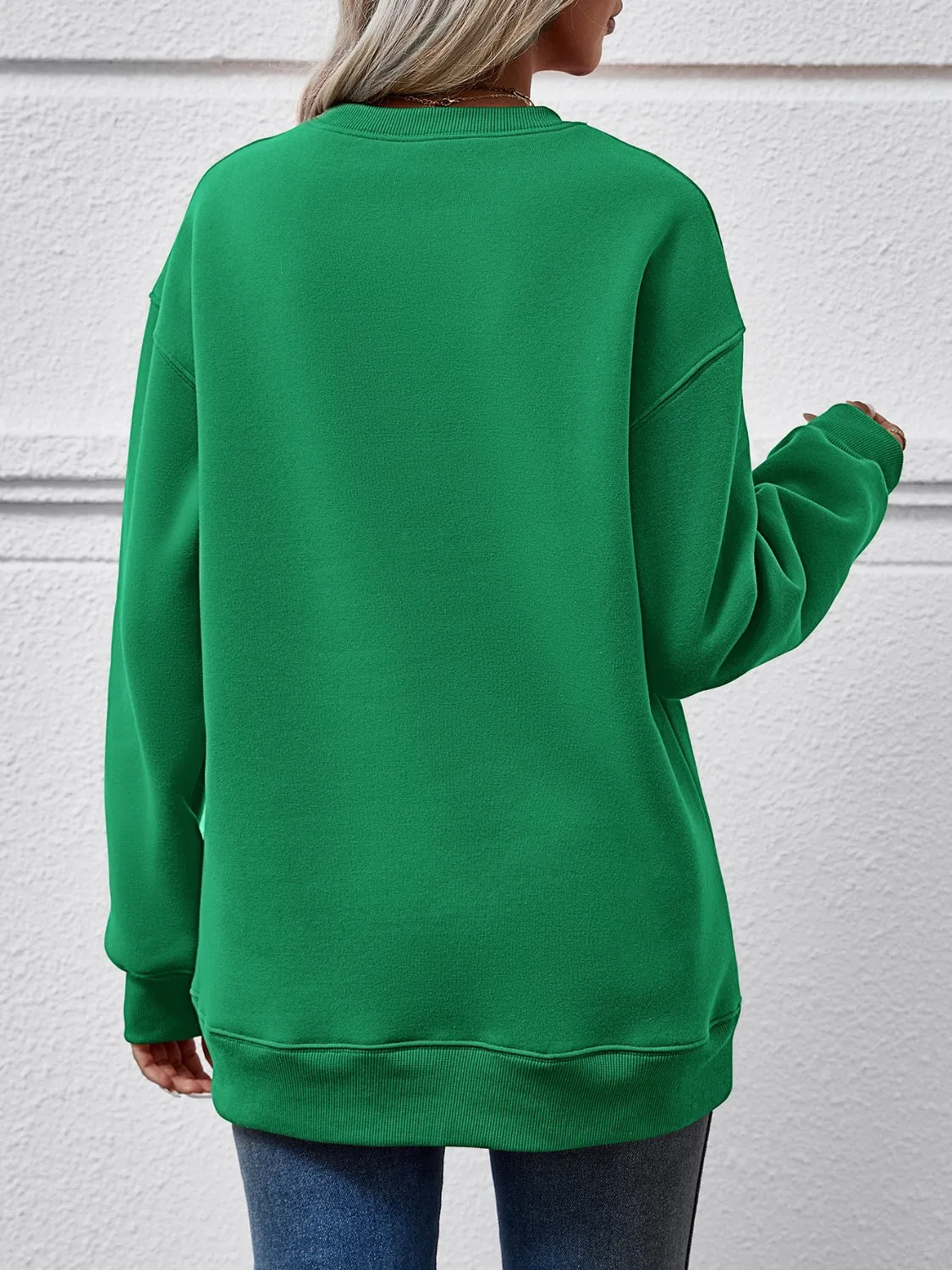 Graphic Farm Fresh Dropped Shoulder Sweatshirt