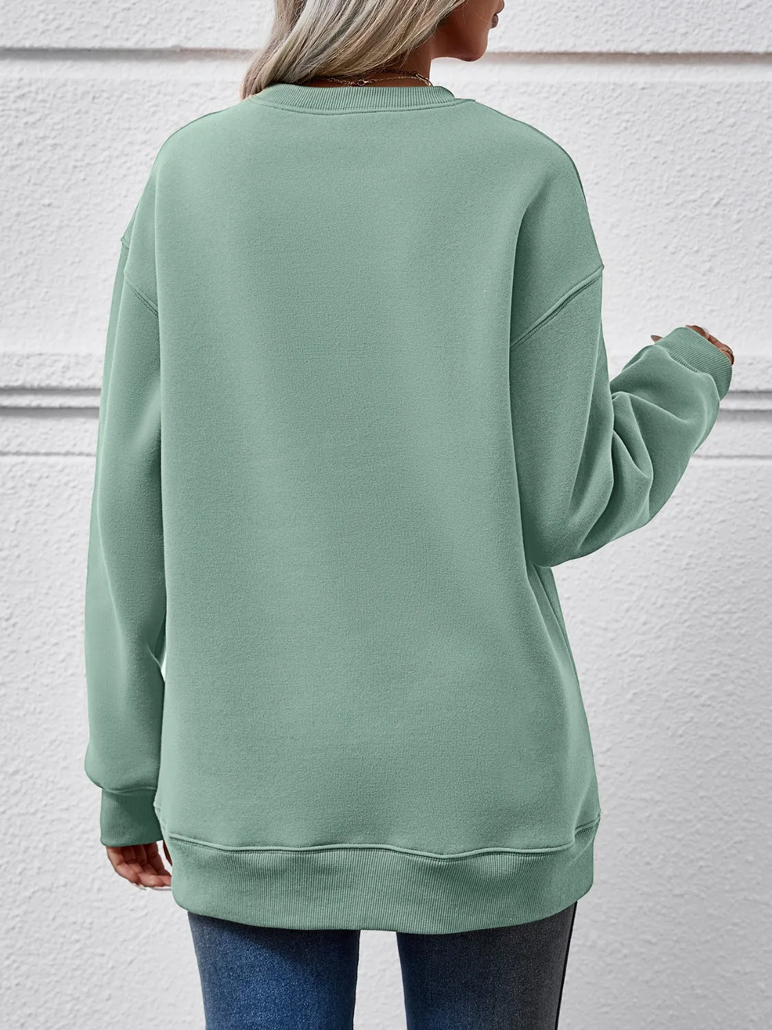 Graphic Farm Fresh Dropped Shoulder Sweatshirt