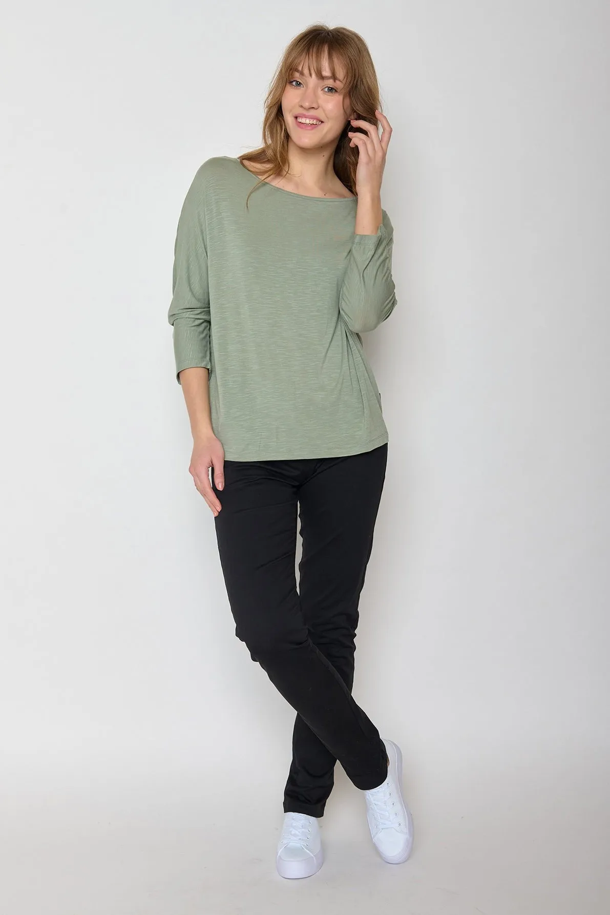 Greenbomb Basic Simper Longsleeve Top - Pale Green