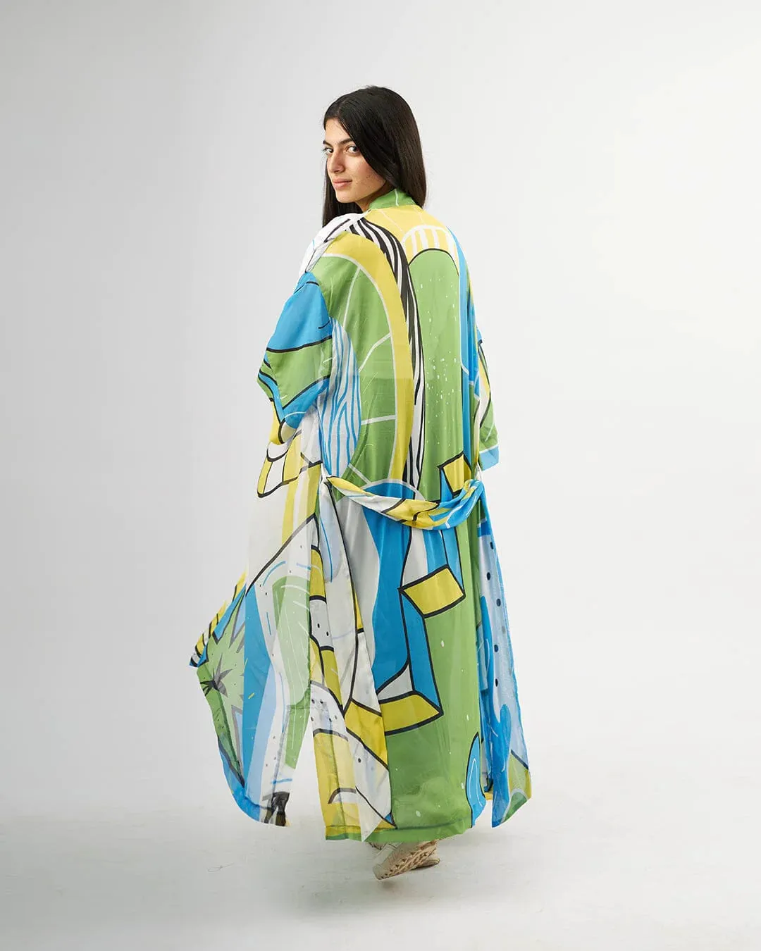 Greens - Chiffon Kimono - The Makeovr