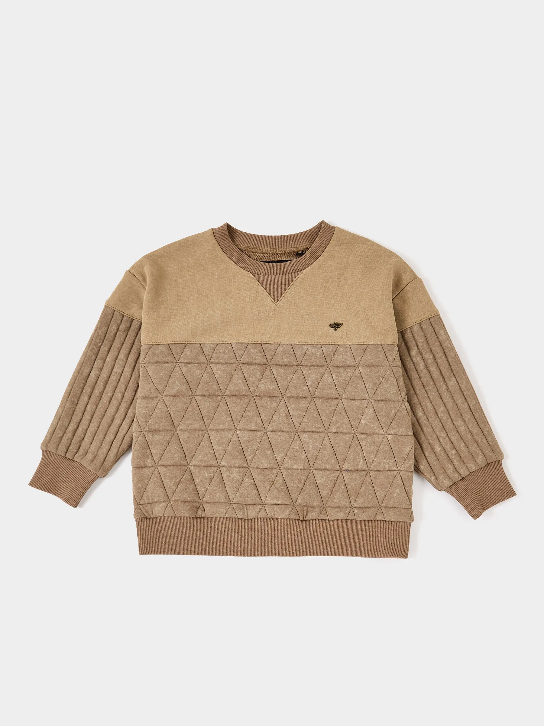 GWD Mason Camel Quilted Sweat