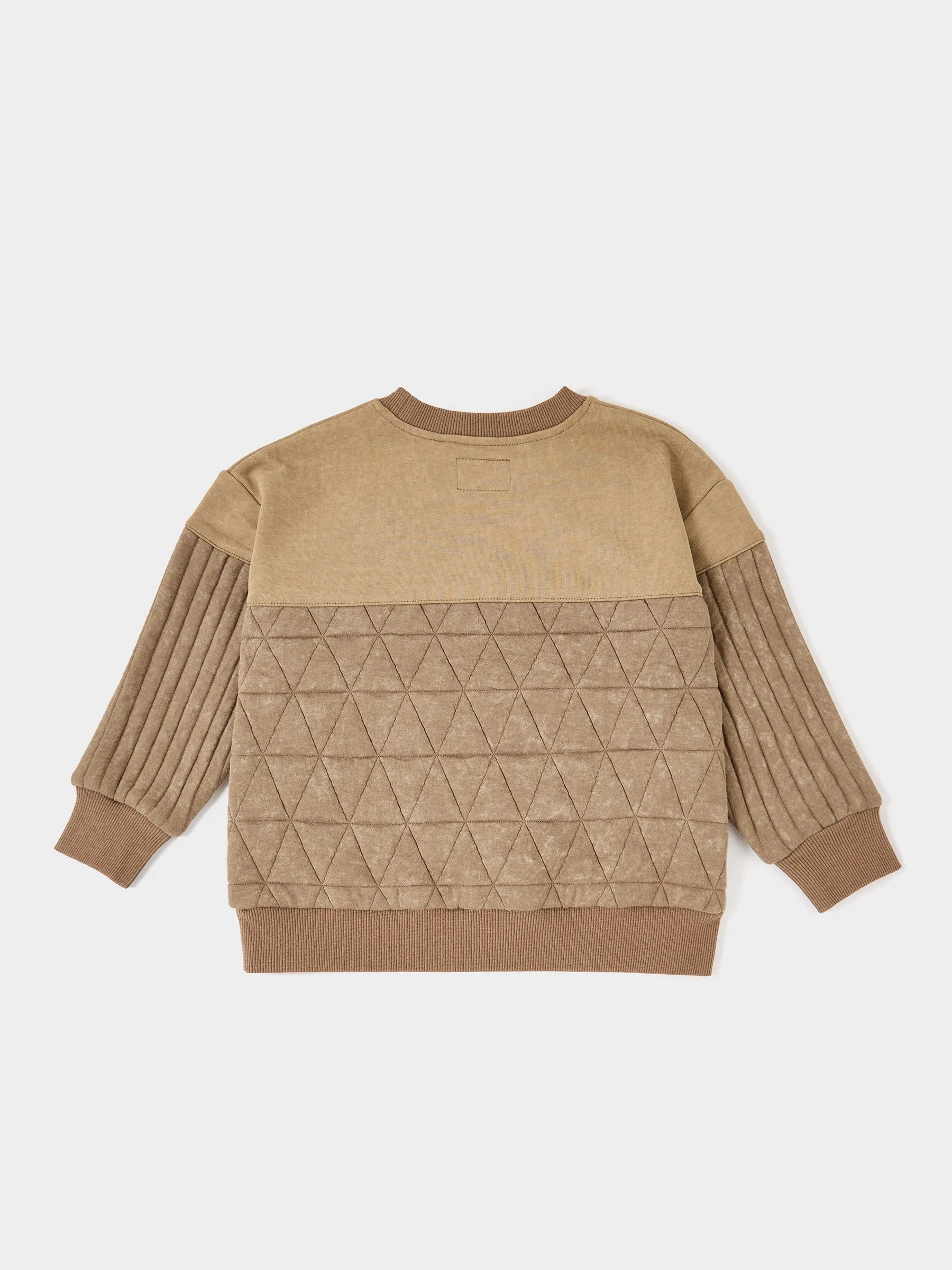 GWD Mason Camel Quilted Sweat