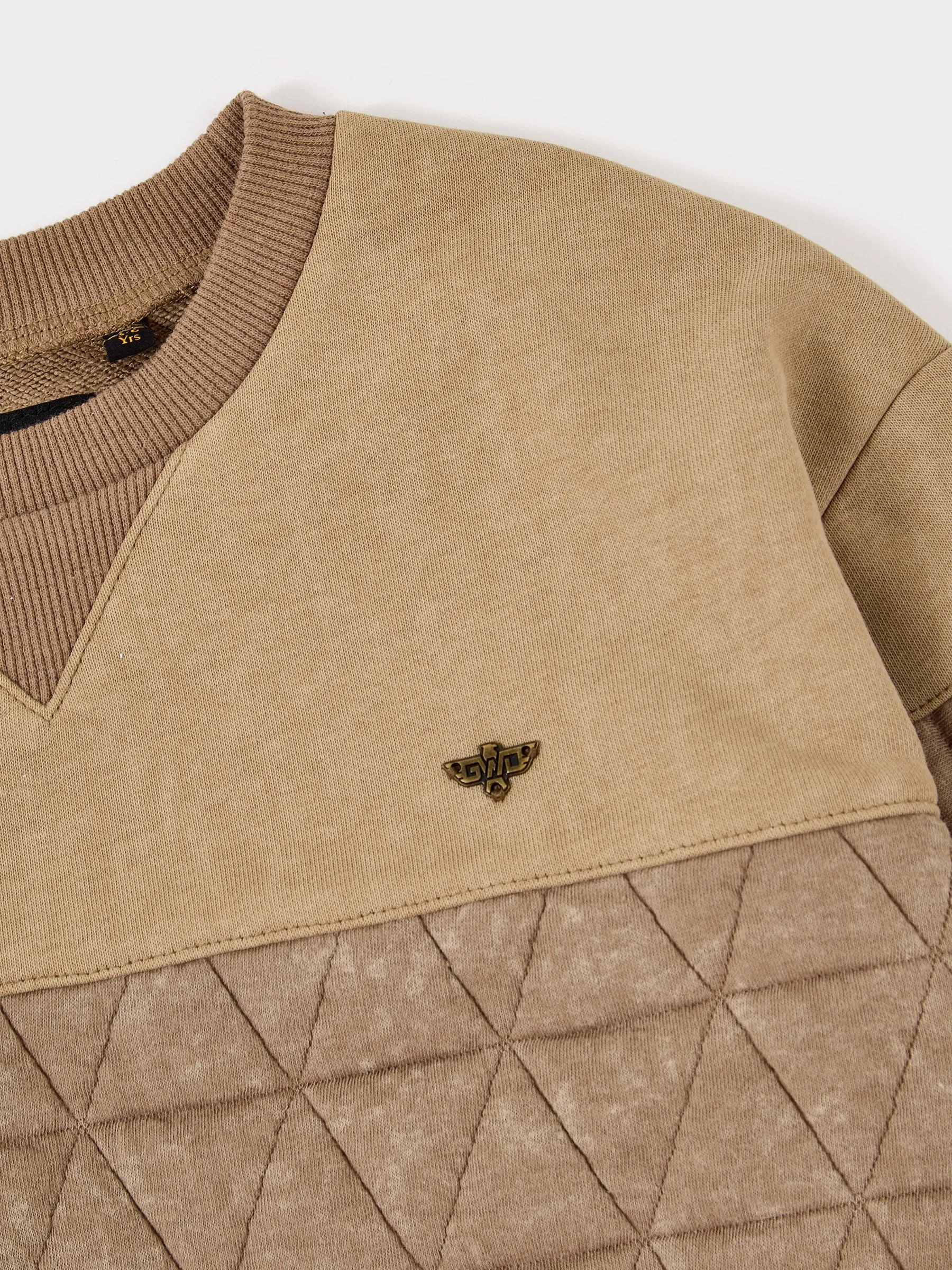 GWD Mason Camel Quilted Sweat