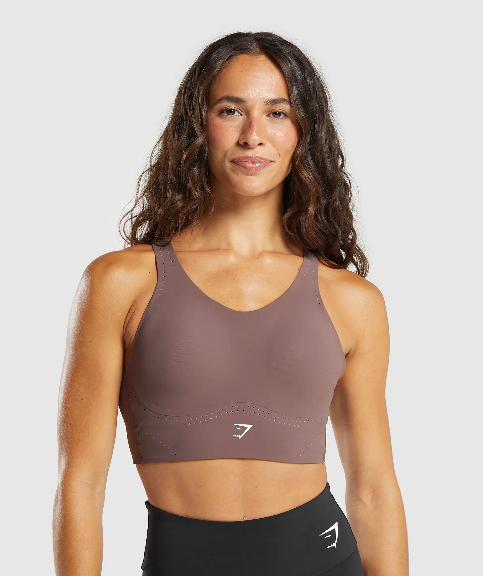 Gymshark Longline Crossback Sports Bra - Steel Purple