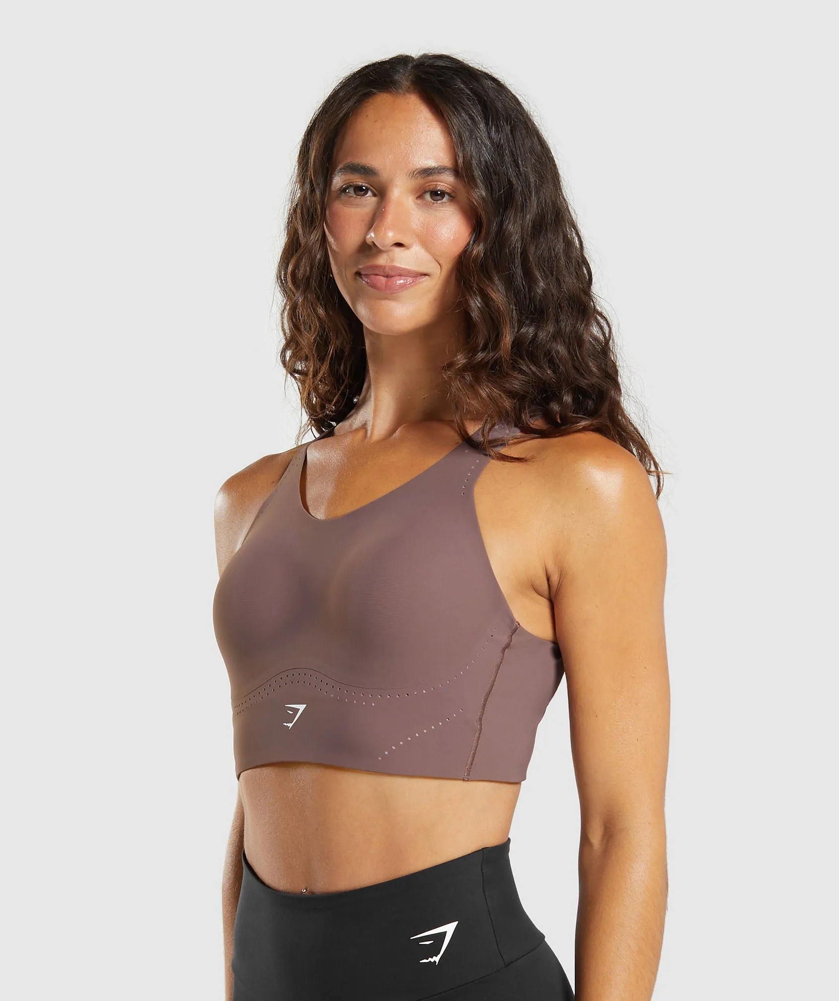 Gymshark Longline Crossback Sports Bra - Steel Purple