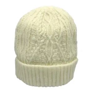 Heather Lizzy Aran Style Beanie Hat