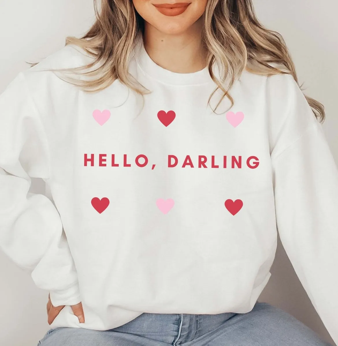 Hello Darling Wholesale Crewneck Sweatshirt