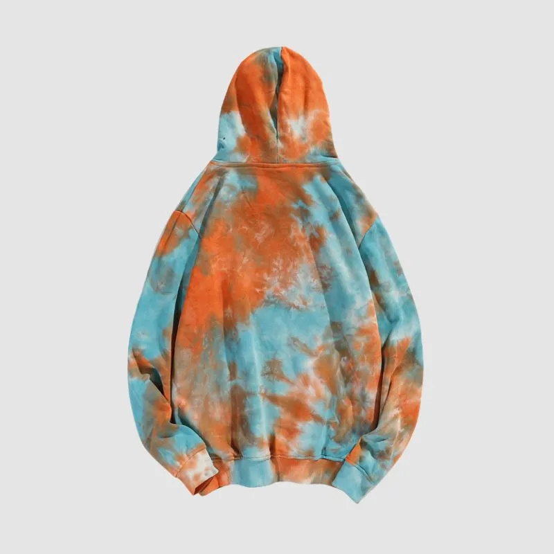 Hip-Hop Tie-Dye Hooded Sweatshirt