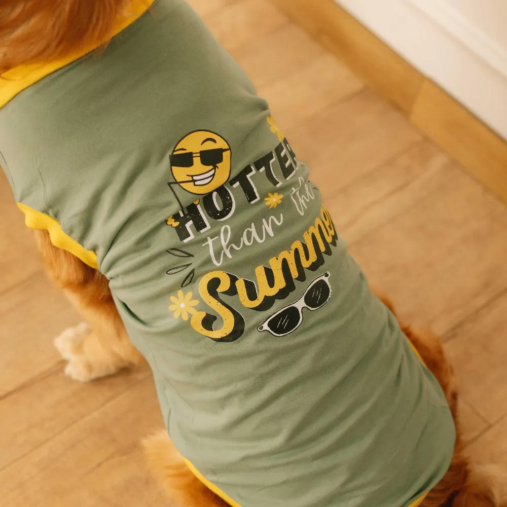 Hotter Than Summer Dog T-shirt (Green)