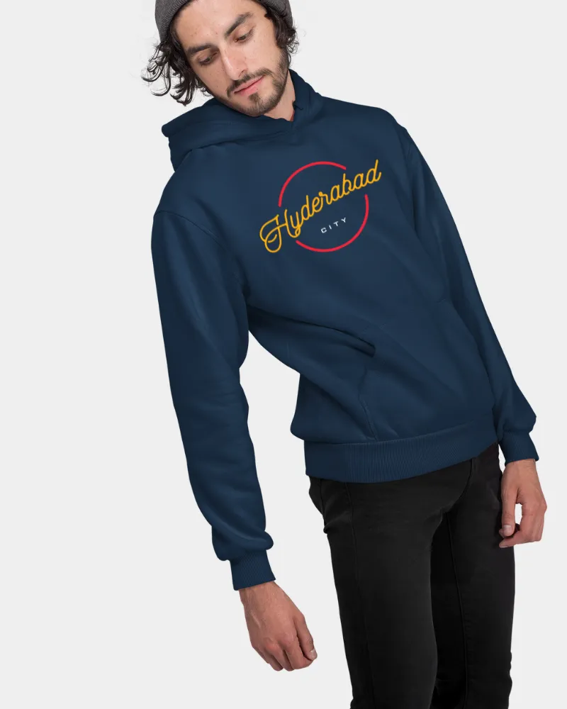 Hyderabad City Unisex Hoodie Navy Blue